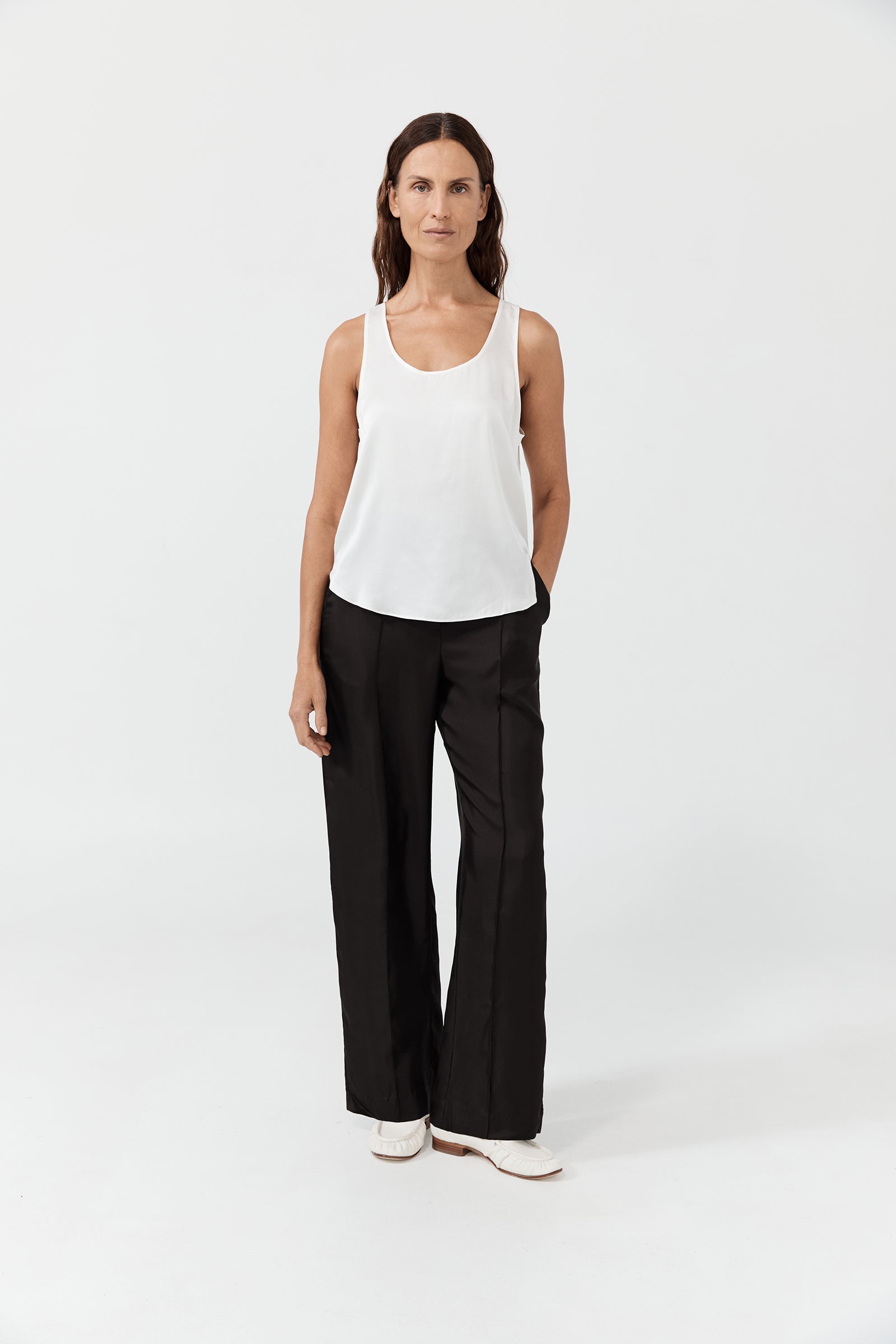 Easy Pant - Black Silk Twill