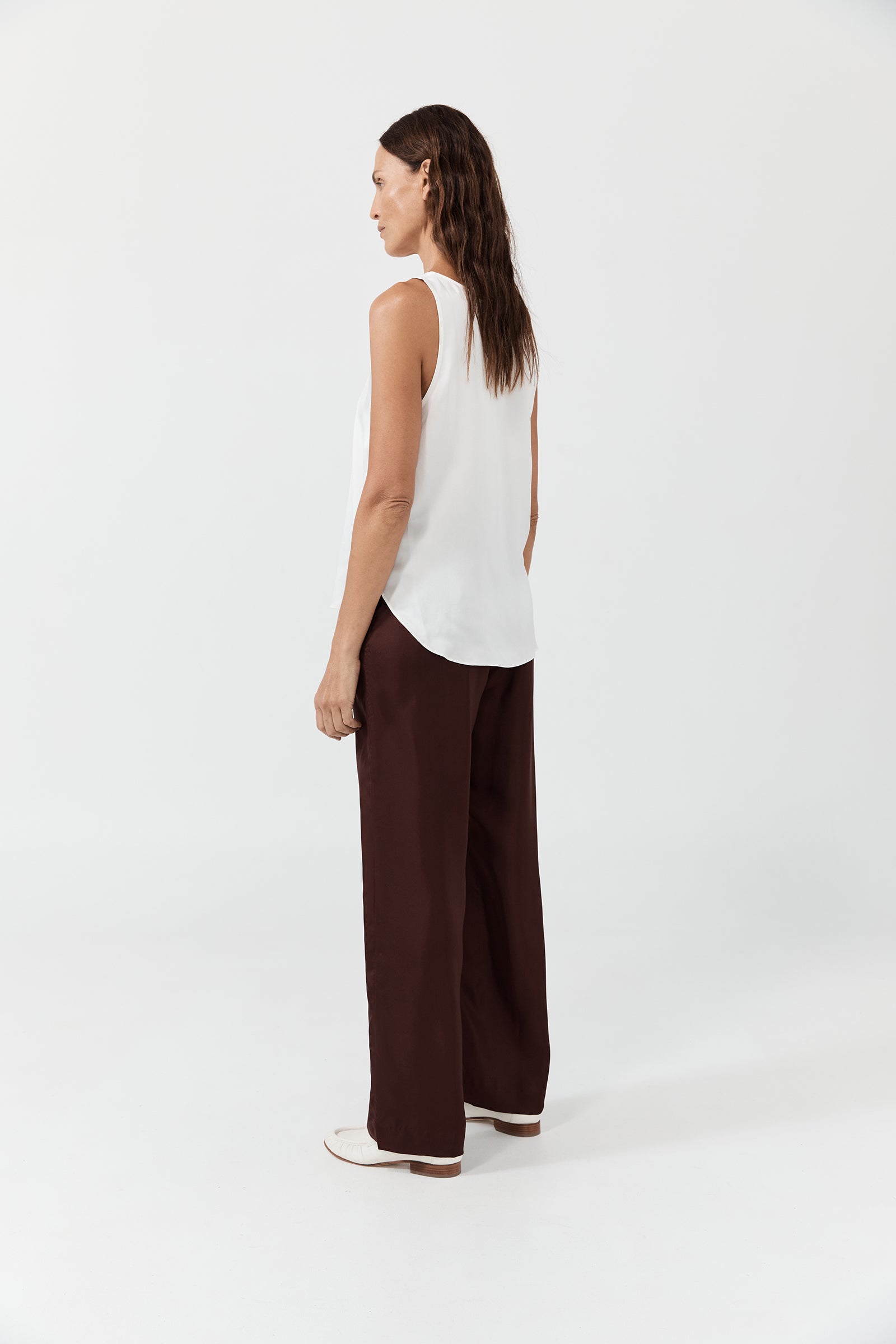 Easy Pant - Amaranto Silk Twill