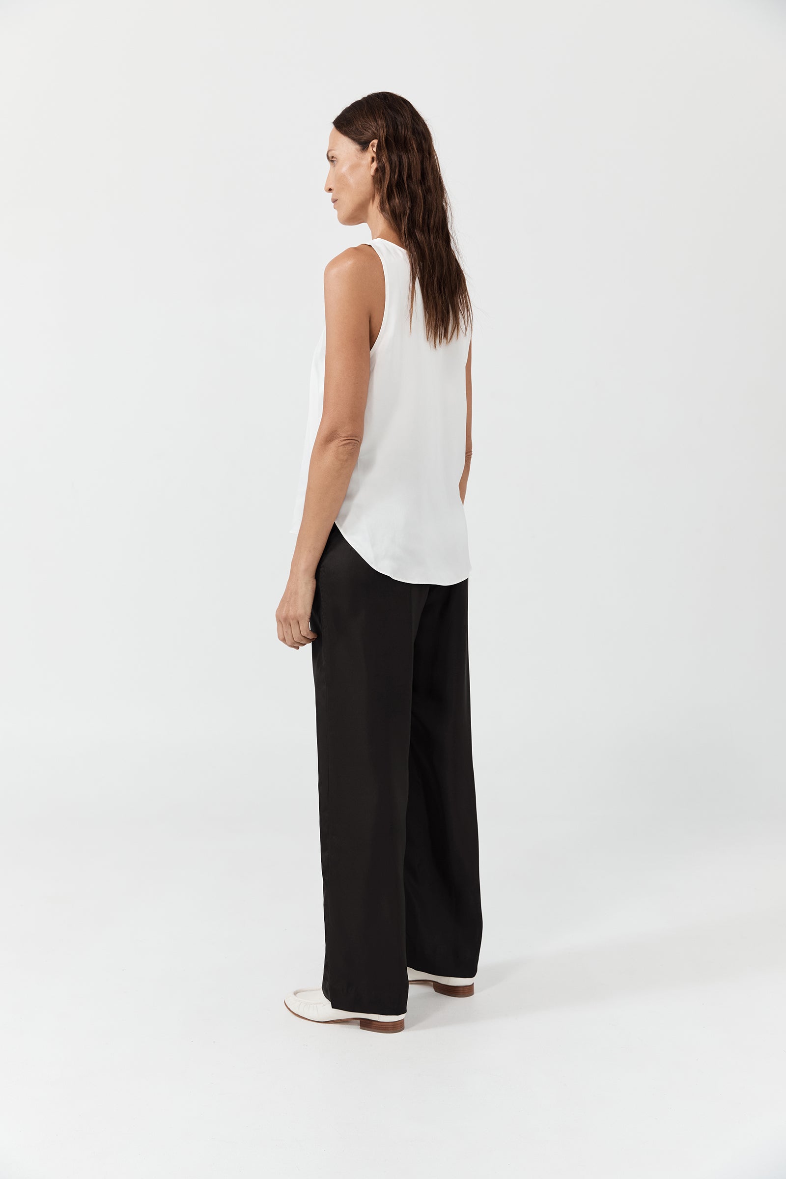 Easy Pant - Black Silk Twill
