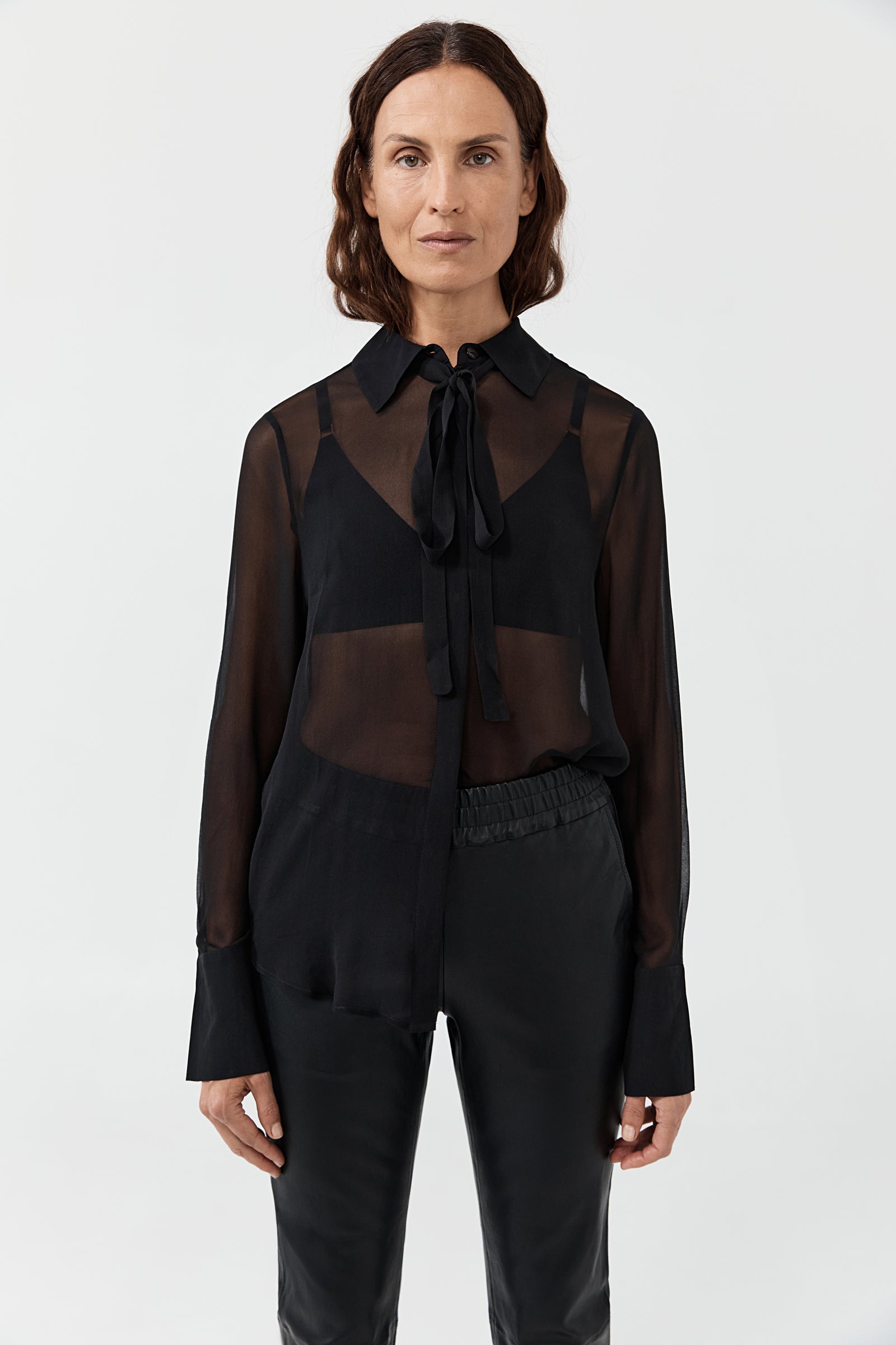 Perfect Shirt 2.0 - Black Georgette