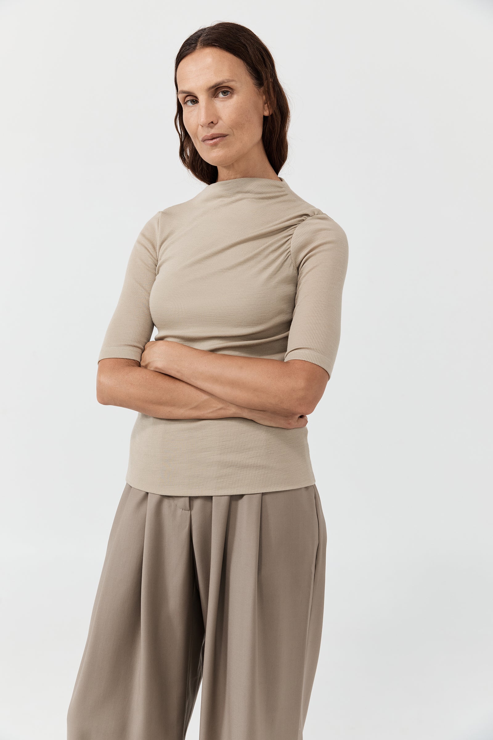 Merino Twist Top - New Beige