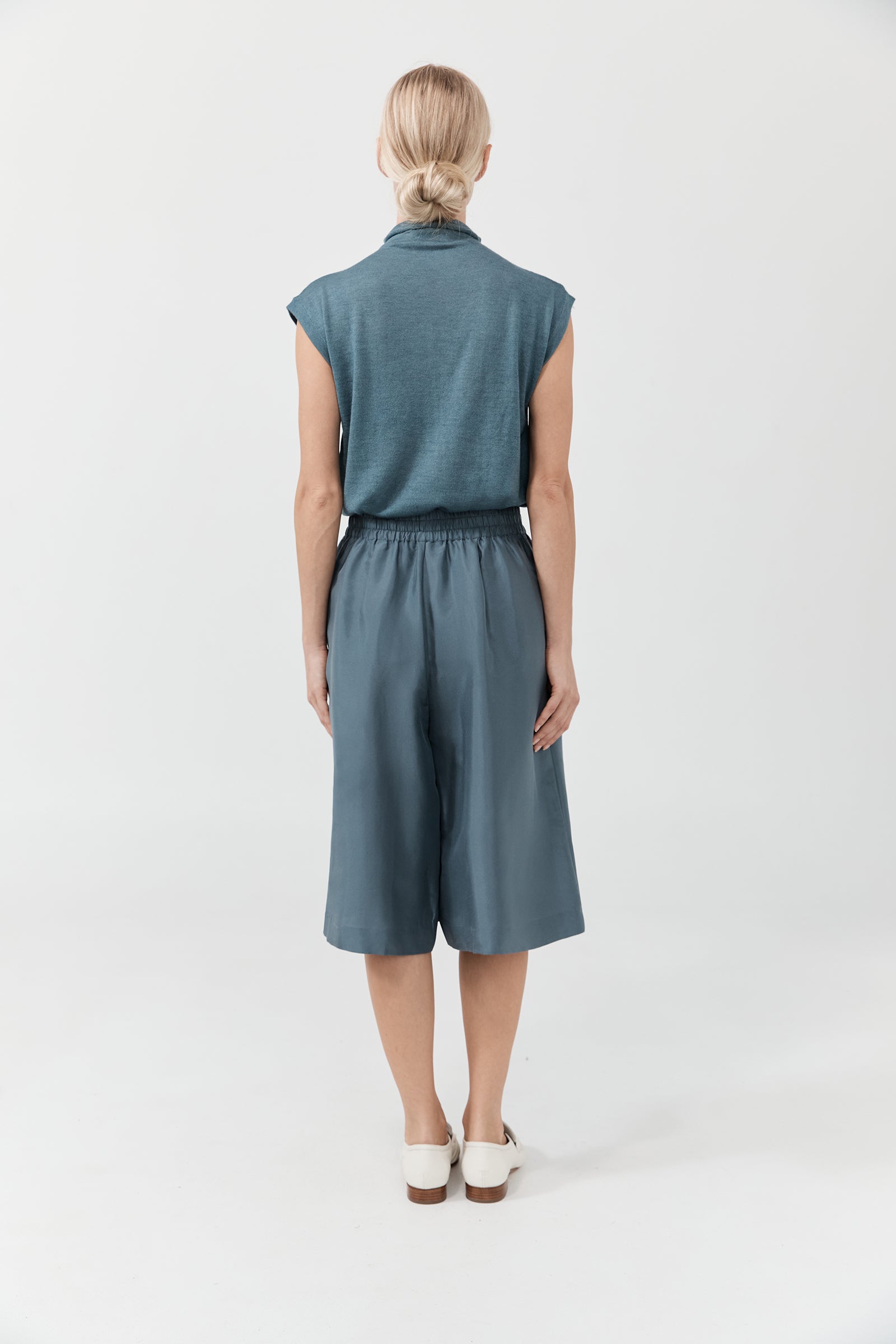 Cashmere Sleeveless Top - Storm