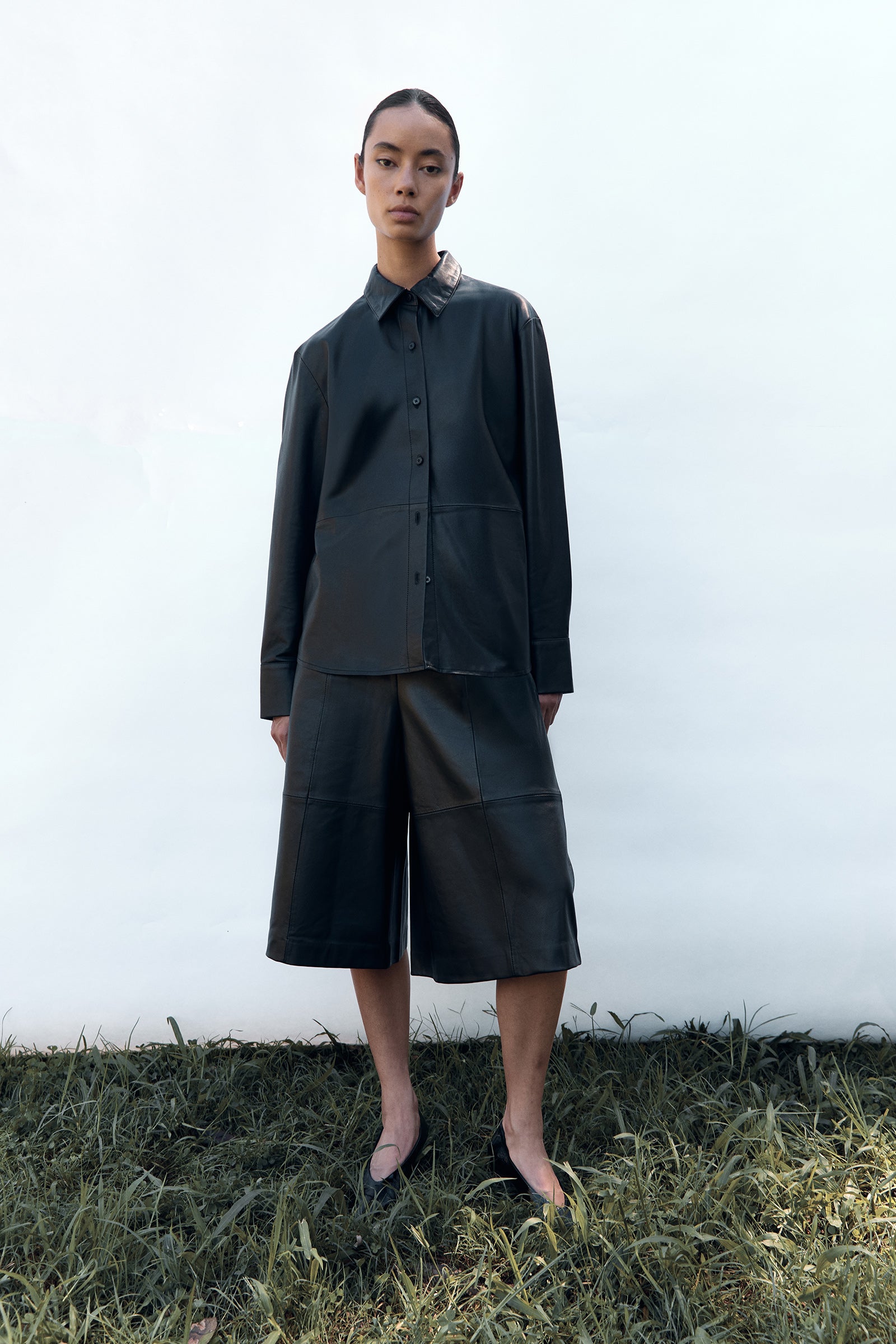 Culotte - Black Leather