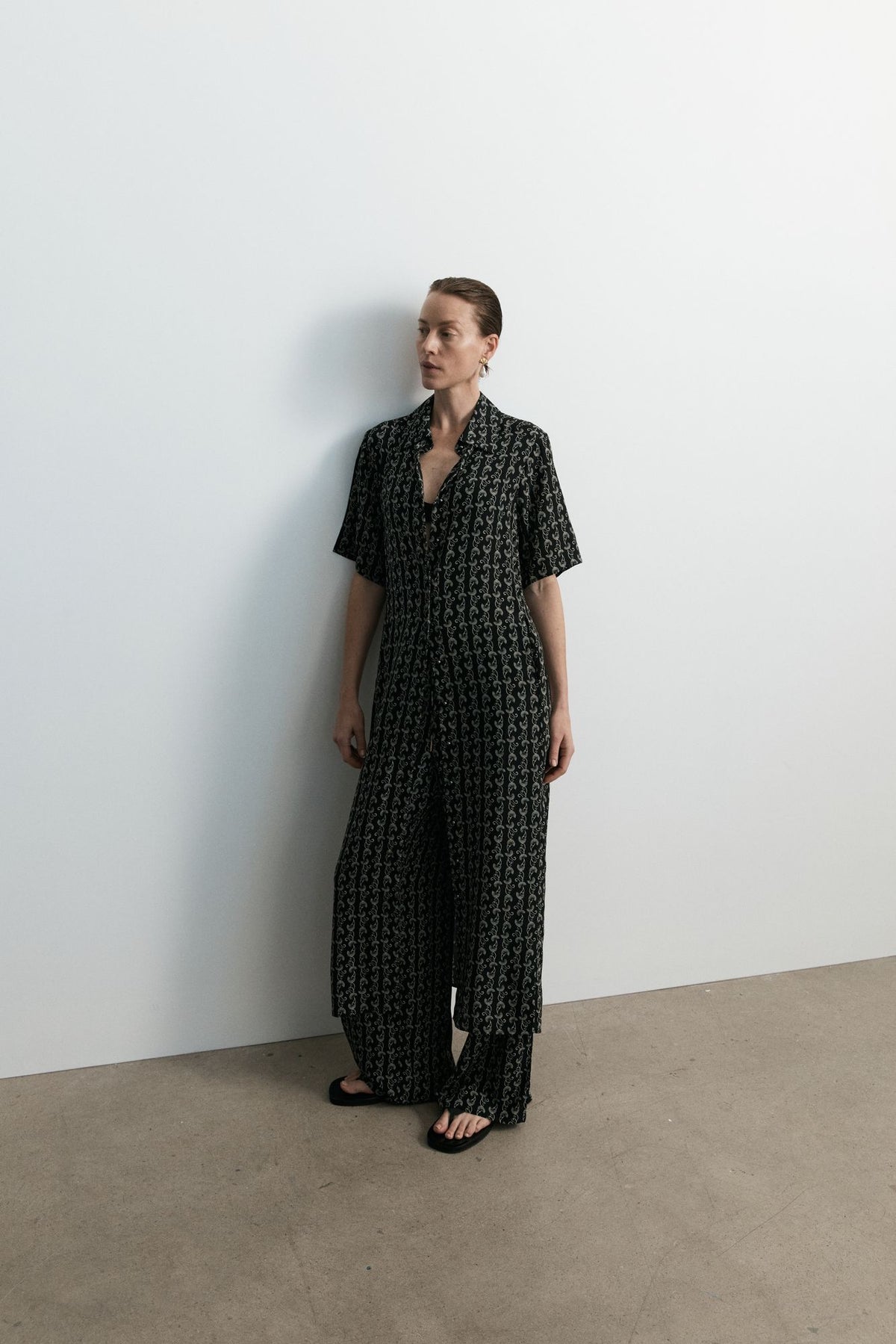 Resort Pant - Palma Print Silk