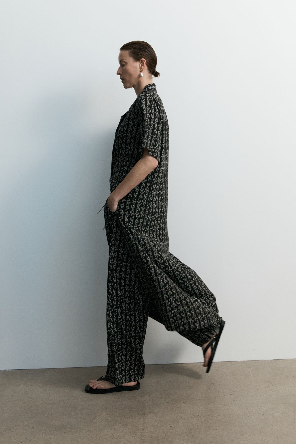 Resort Pant - Palma Print Silk