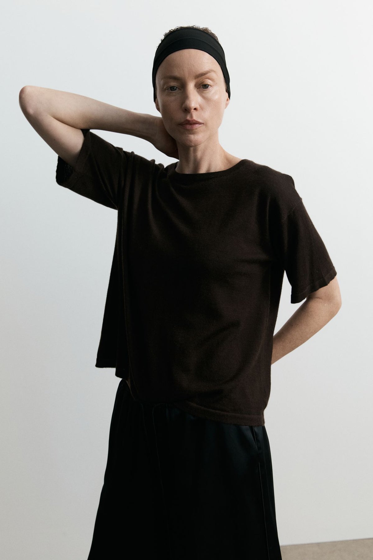 Longline Cashmere T - Cafe Solo