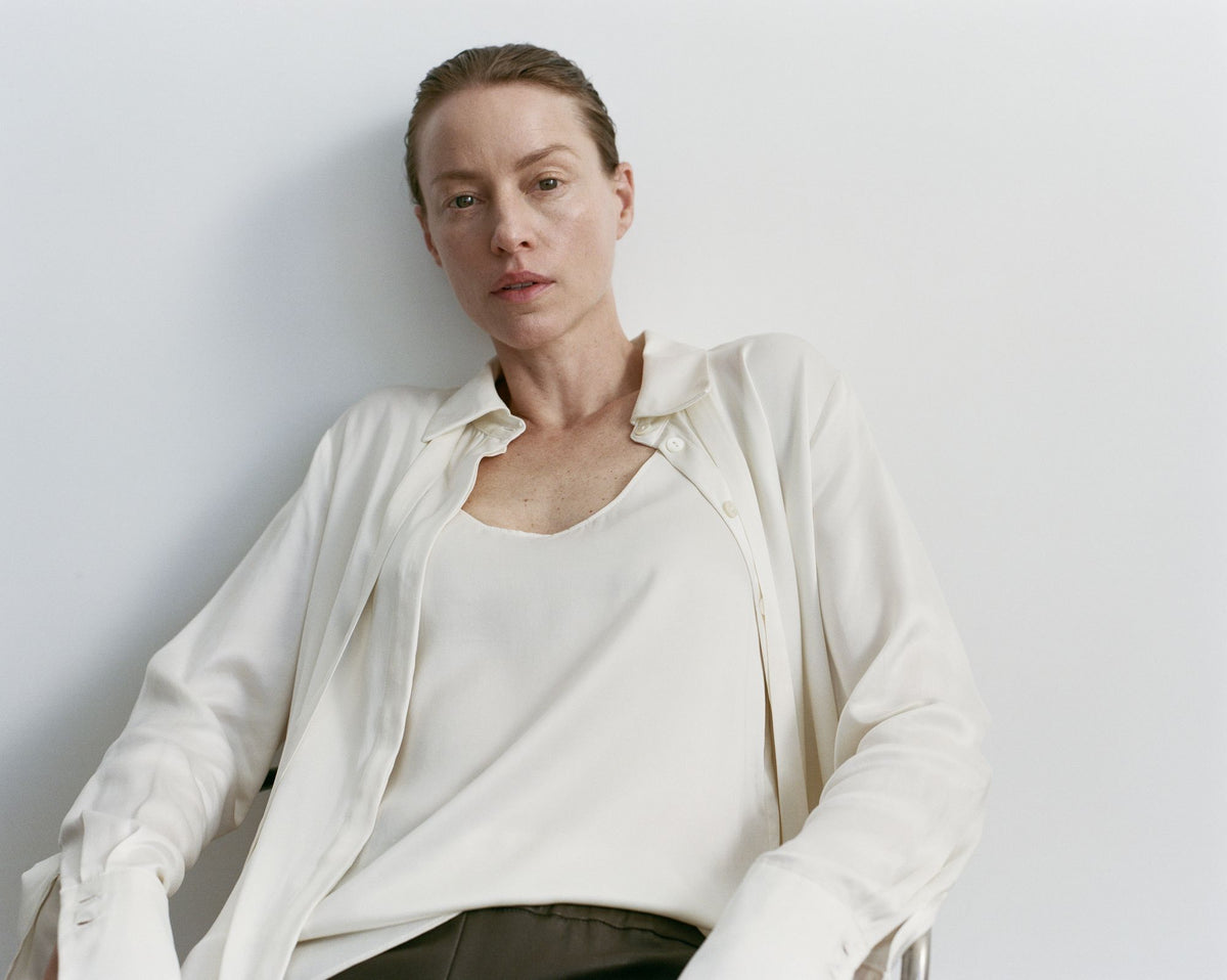 Perfect Shirt 2.0 - Whisper White Silk Satin