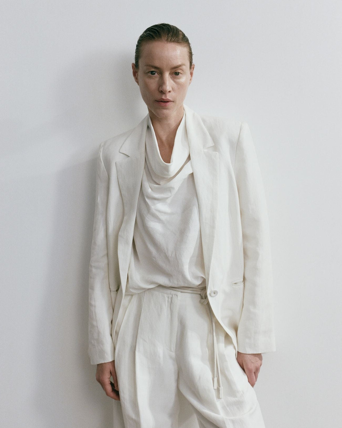 Easy Blazer - Salt Silk Linen