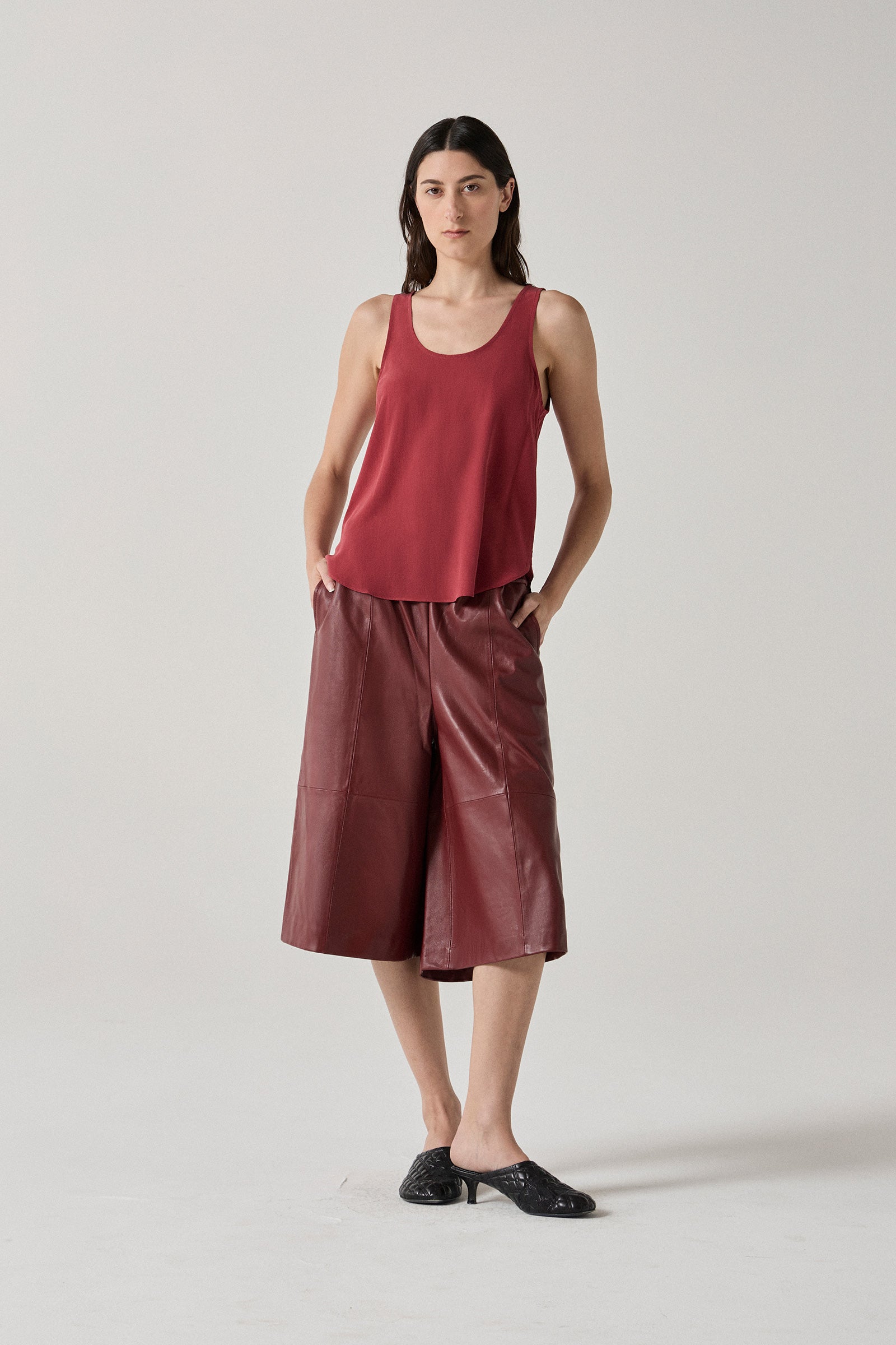 Culotte - Red Leather