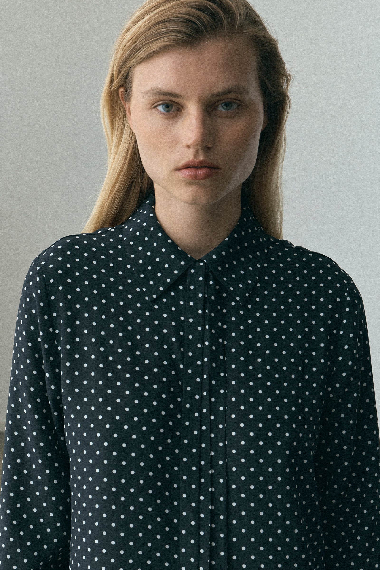 Perfect Shirt 2.0 - Polka Dot Black Silk
