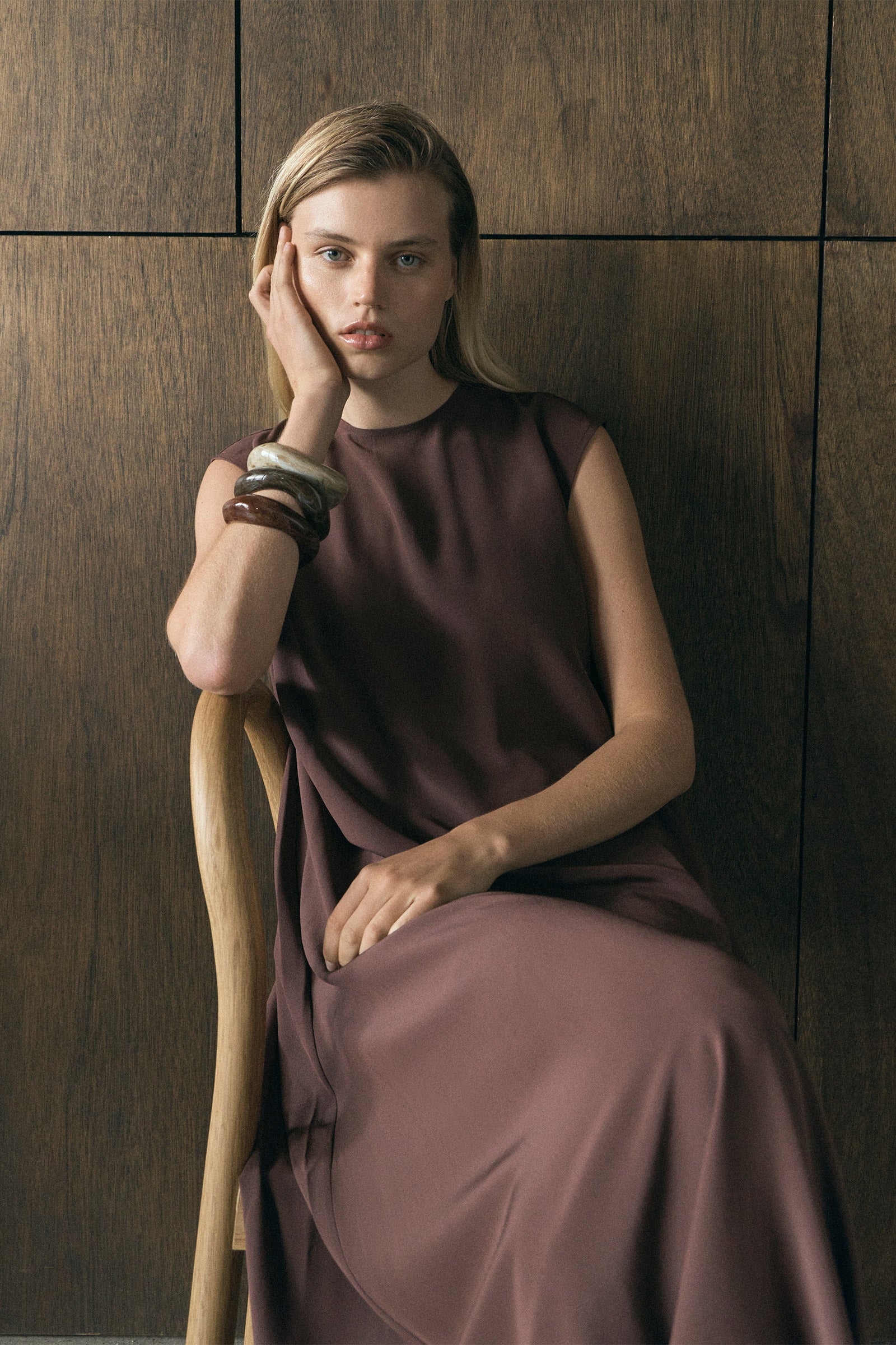 Summerhouse Dress - Black Fig Silk