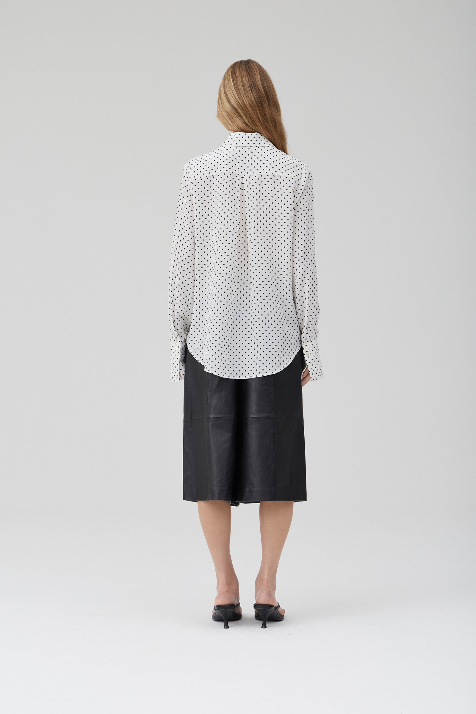 Perfect Shirt 2.0 - Polka Dot White Silk