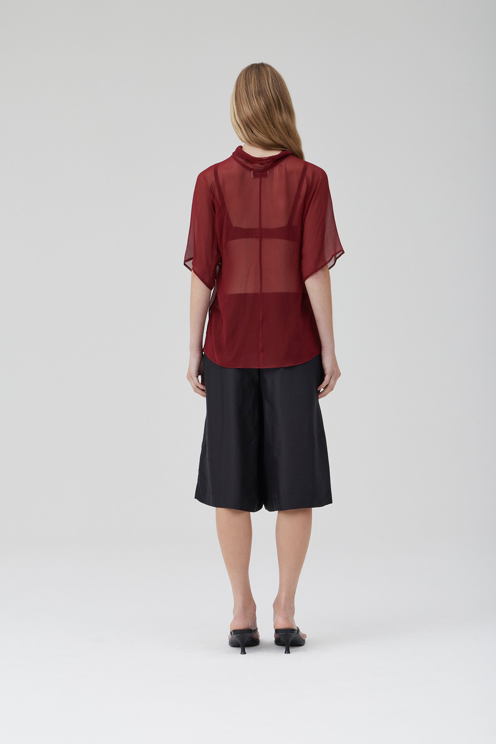 Silk Scarf T - Syrah Georgette