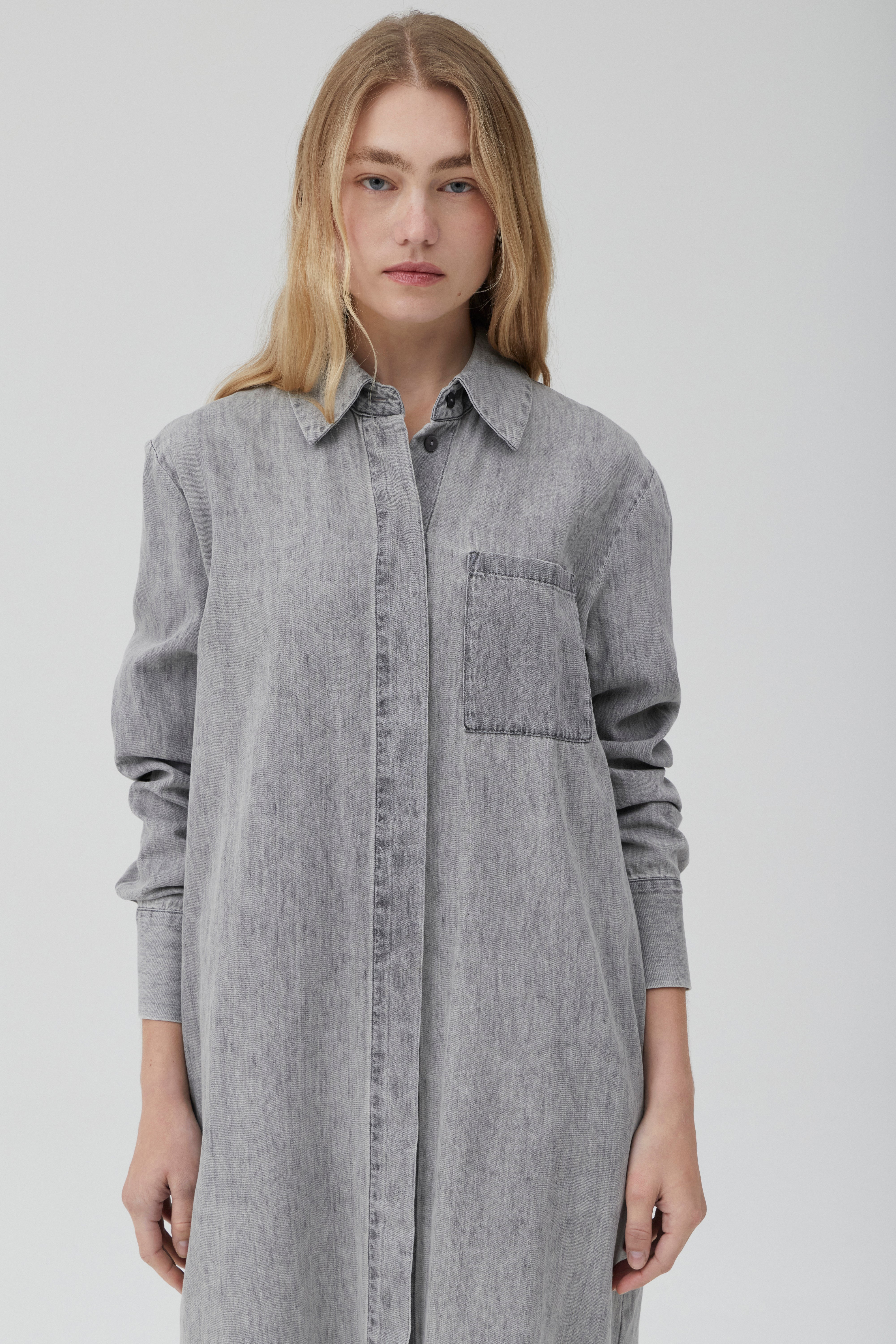 Hero Shirt Dress - Vintage Grey Denim