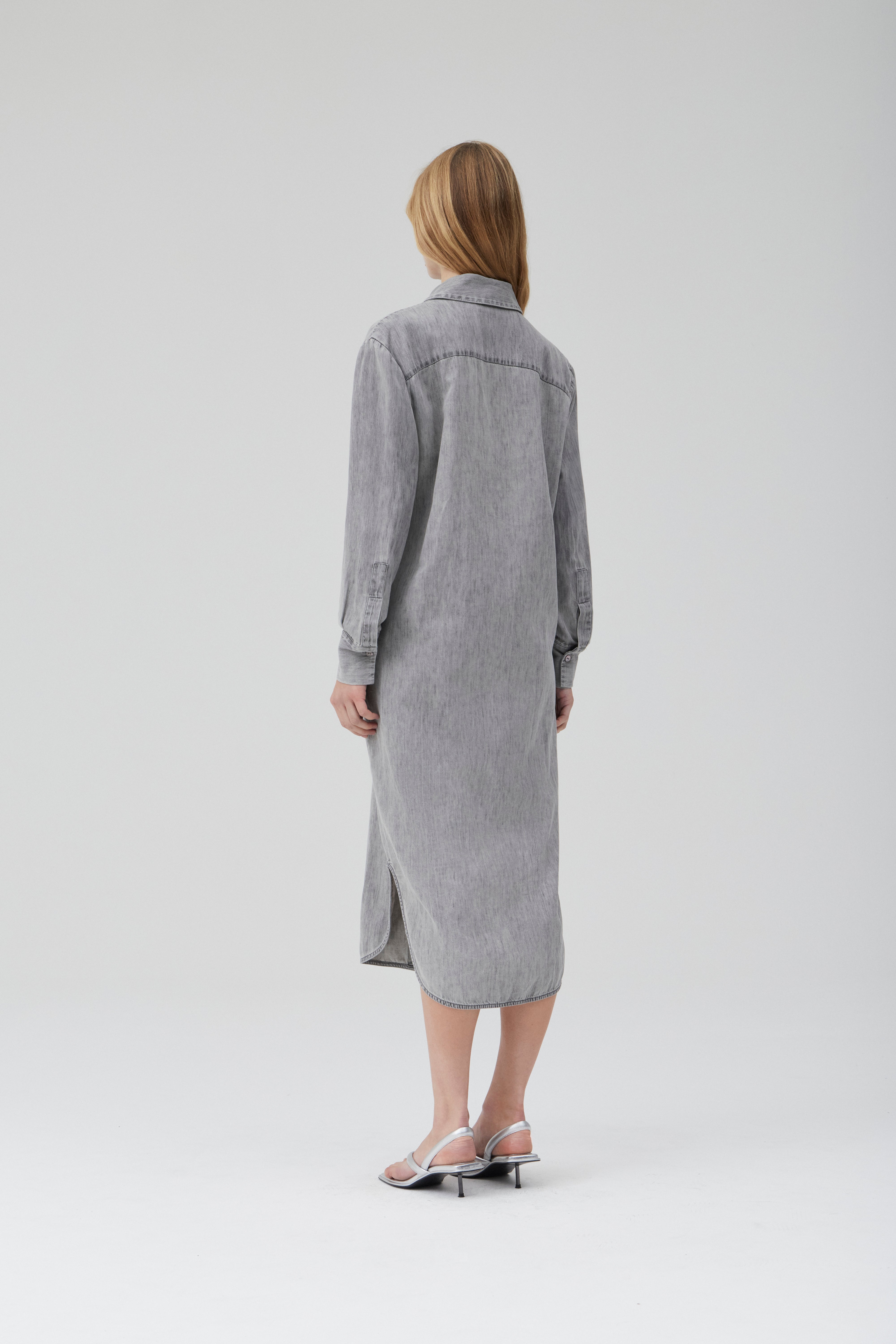 Hero Shirt Dress - Vintage Grey Denim