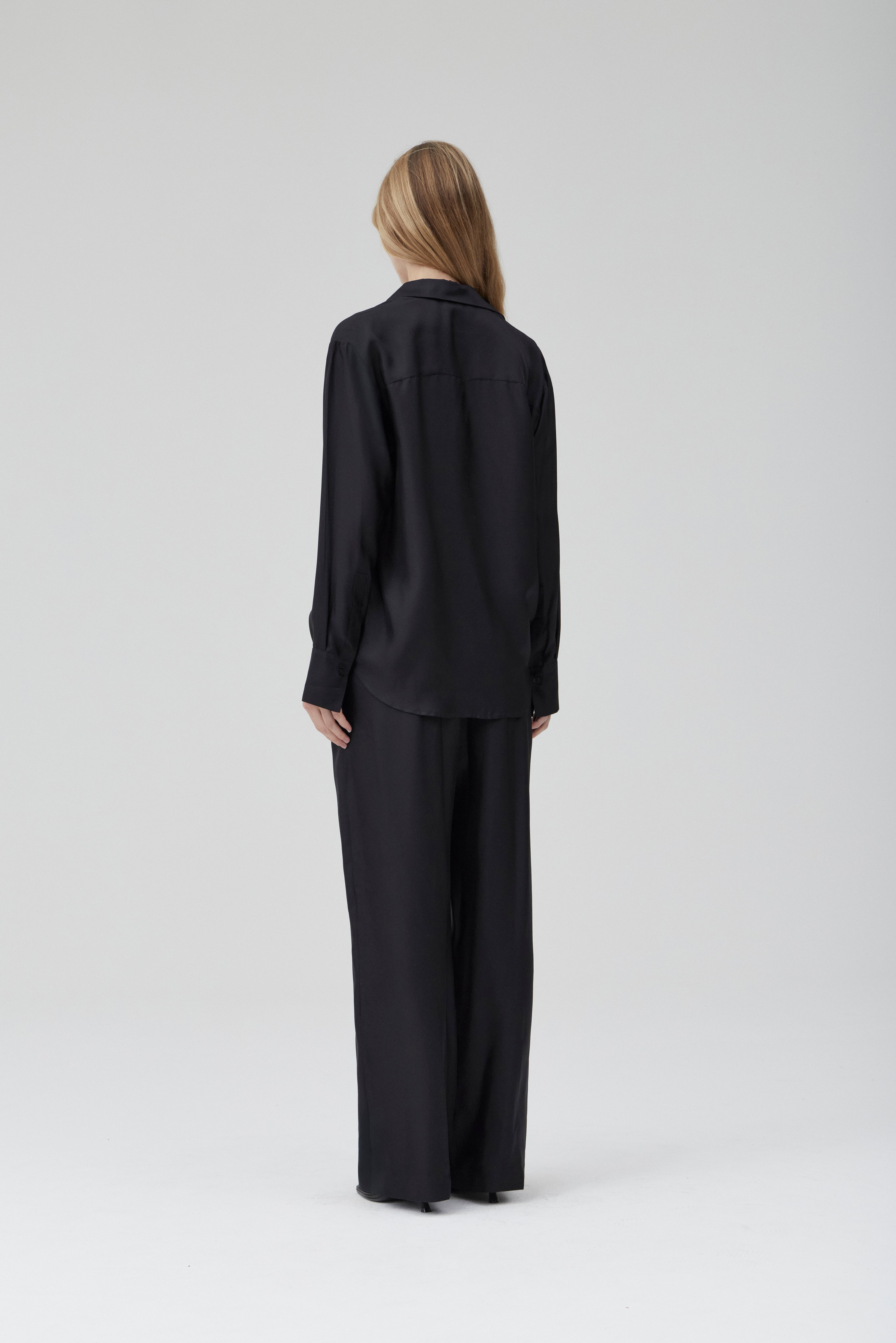 Easy Pant - Black Luxe Silk Twill