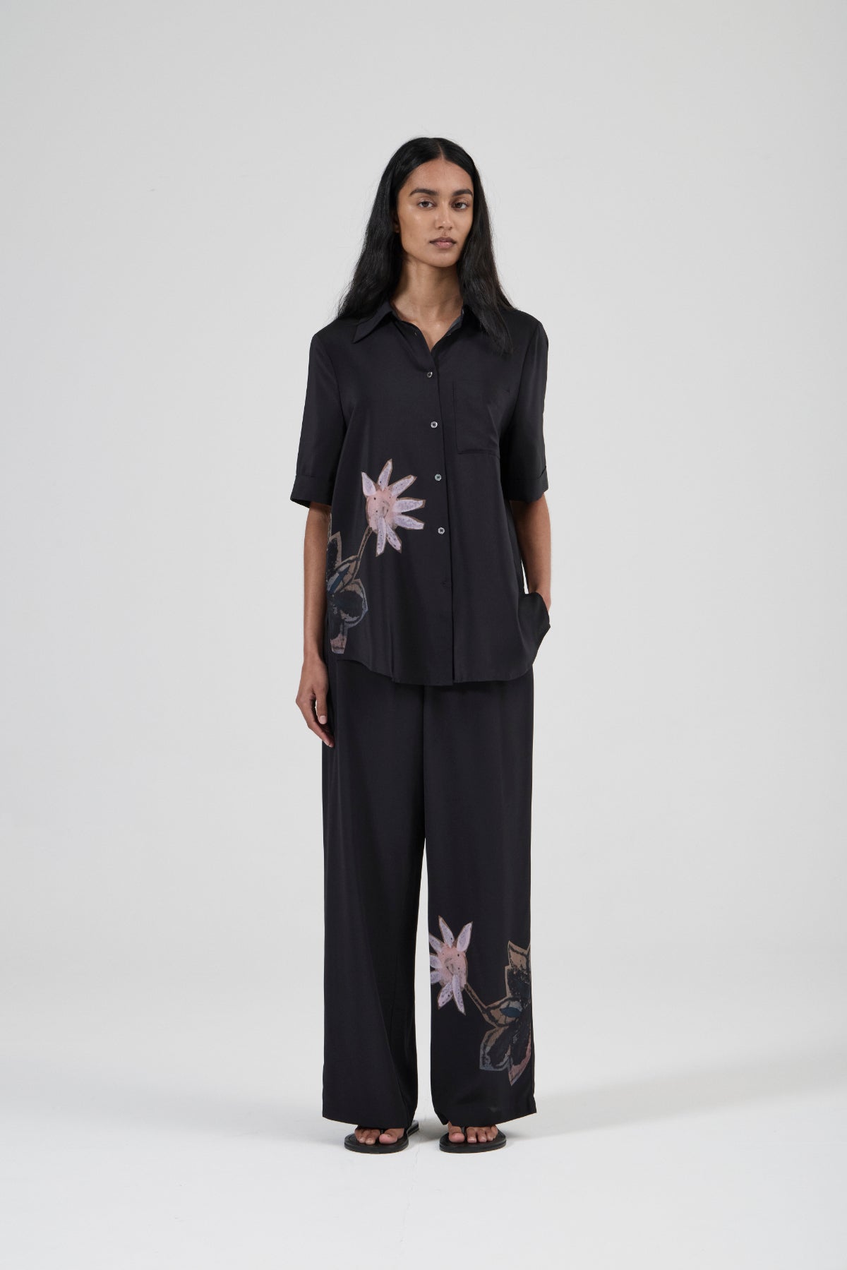 Resort Silk Pant - AP Flower