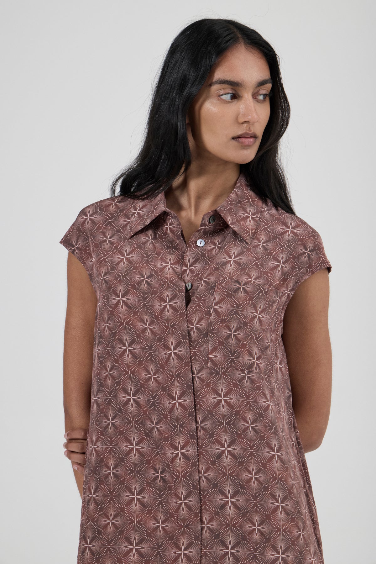 Pool Dress - Astoria Fig Silk