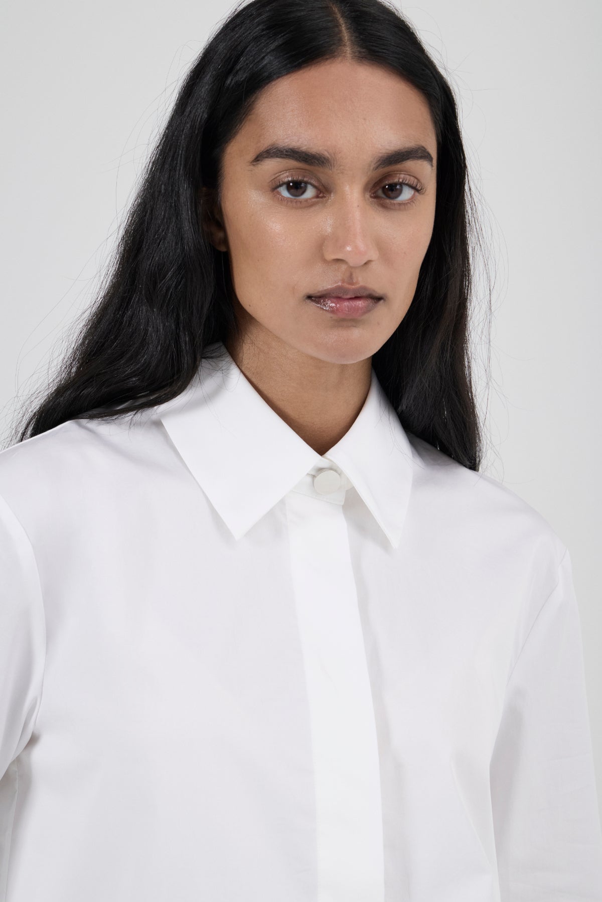 Cropped Shirt - White Premium Cotton