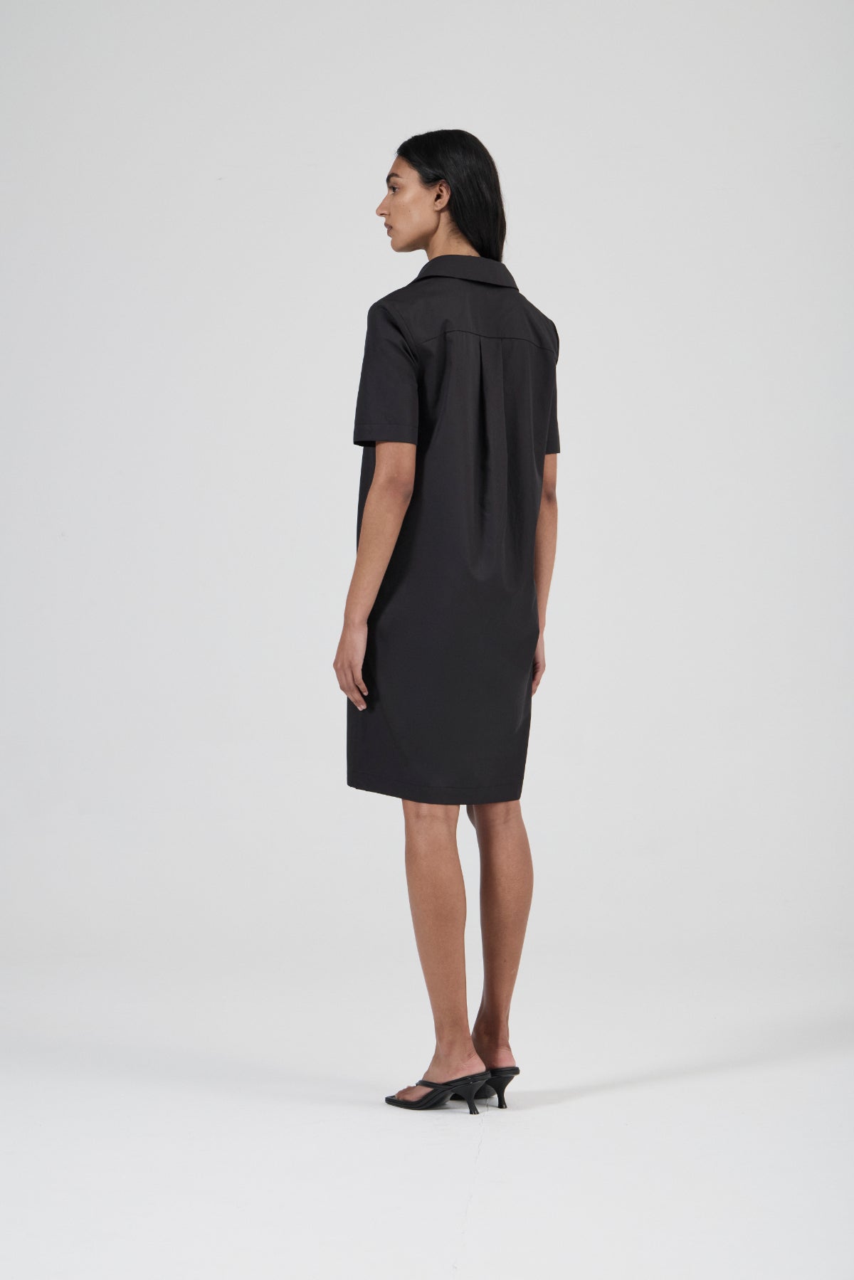 Polo Dress - Black Premium Cotton