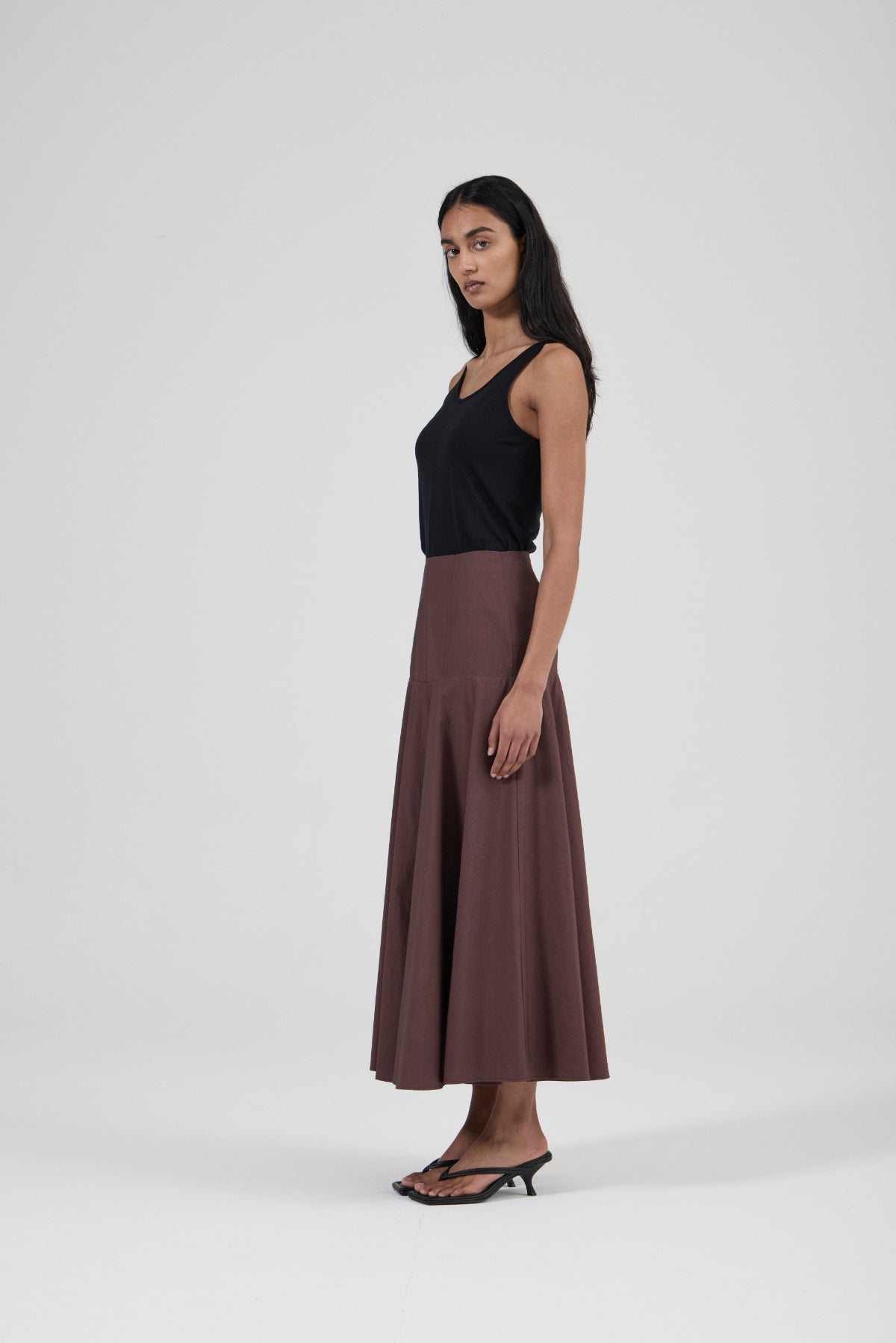 Circle Skirt - Black Fig Cotton