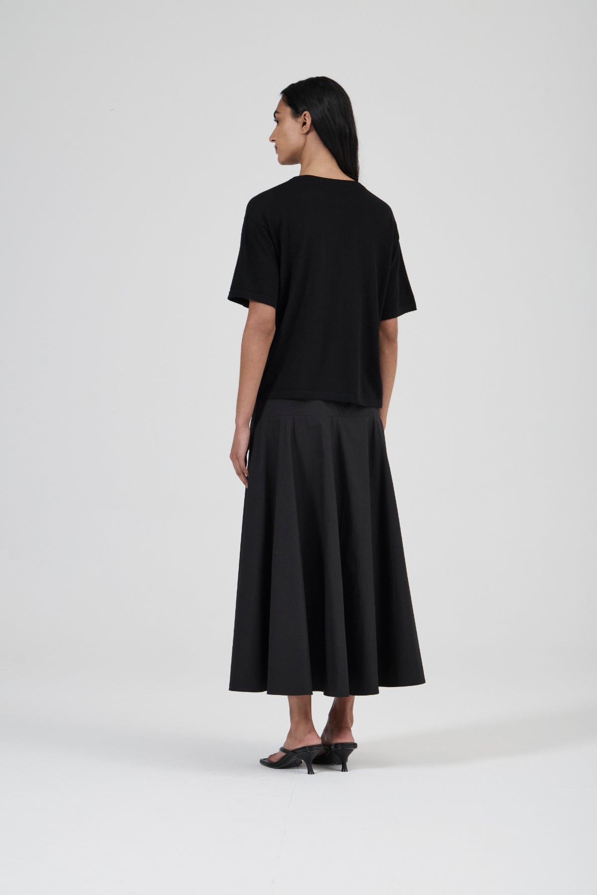 Circle Skirt - Black Cotton