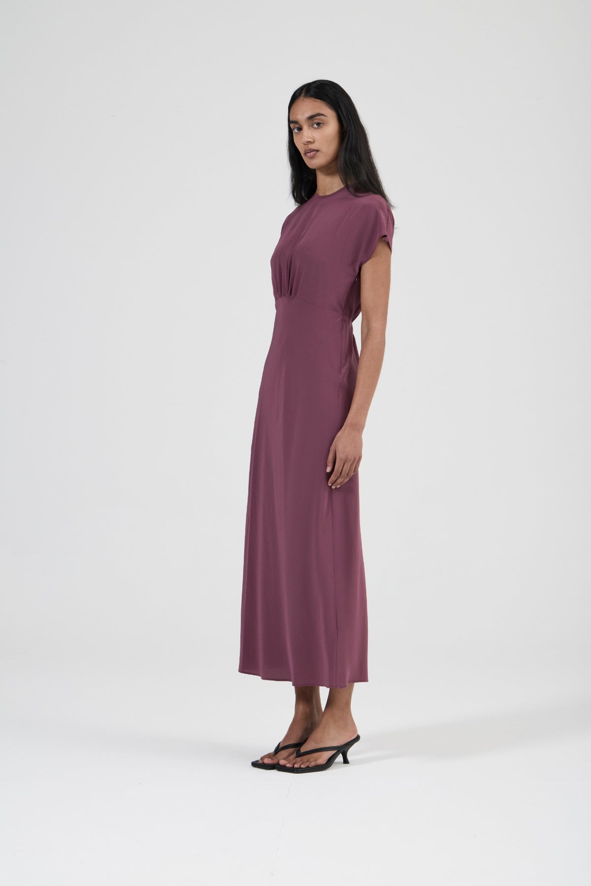 Everyday Dress - Eggplant Luxe Silk