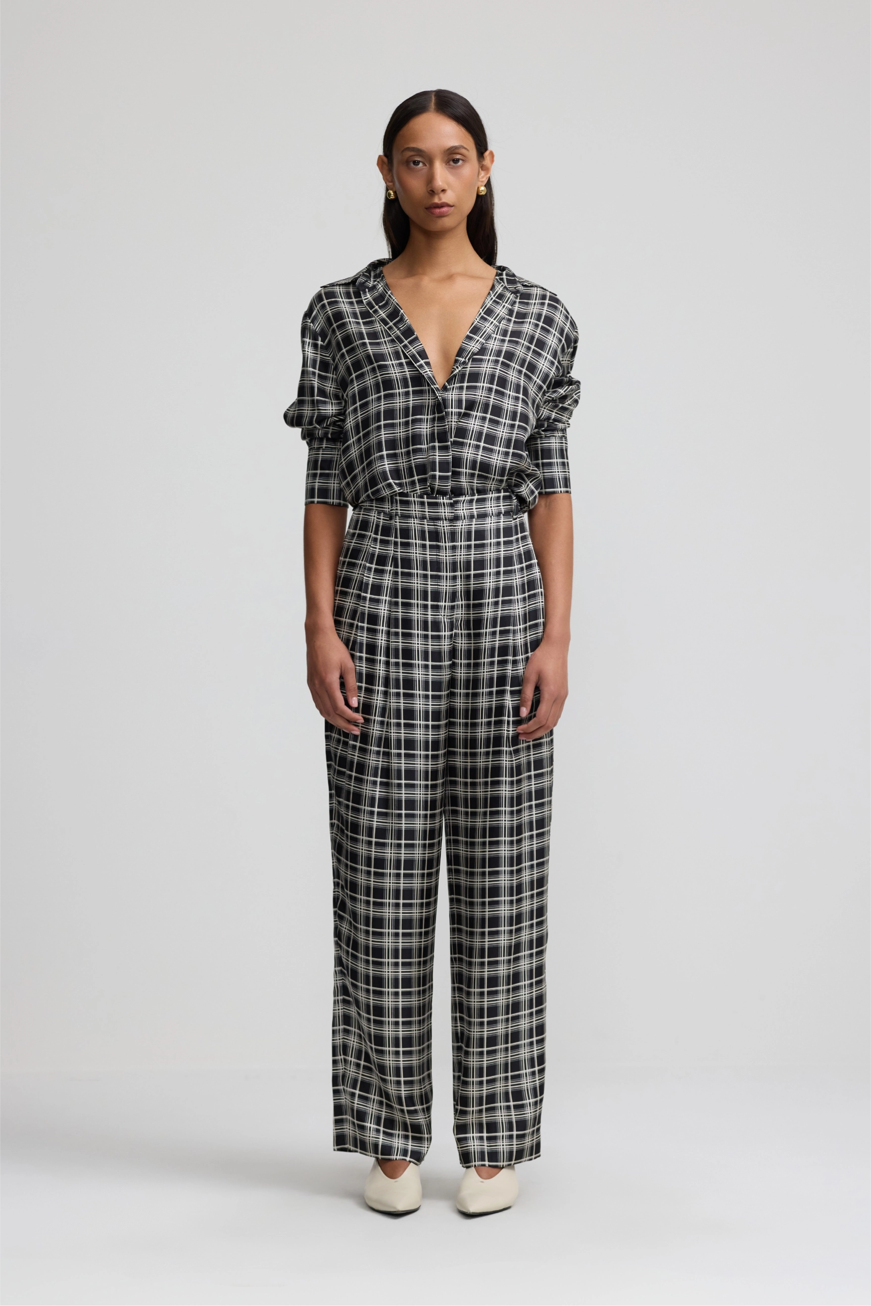 Hero Pant 2.0 - Little Checkmate Silk Twill