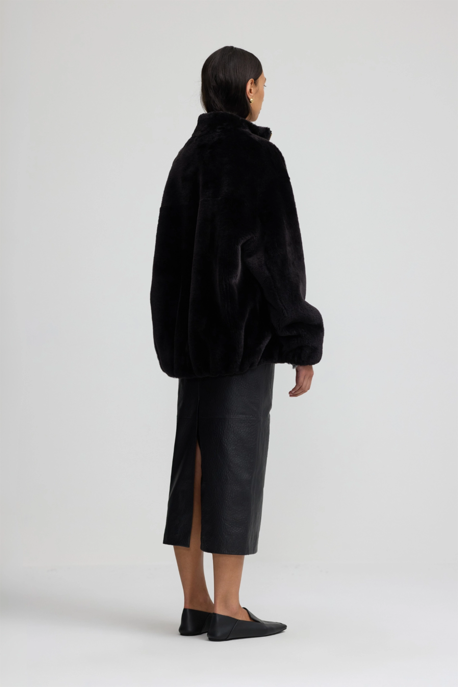 Shearling Bomber - Chocolate