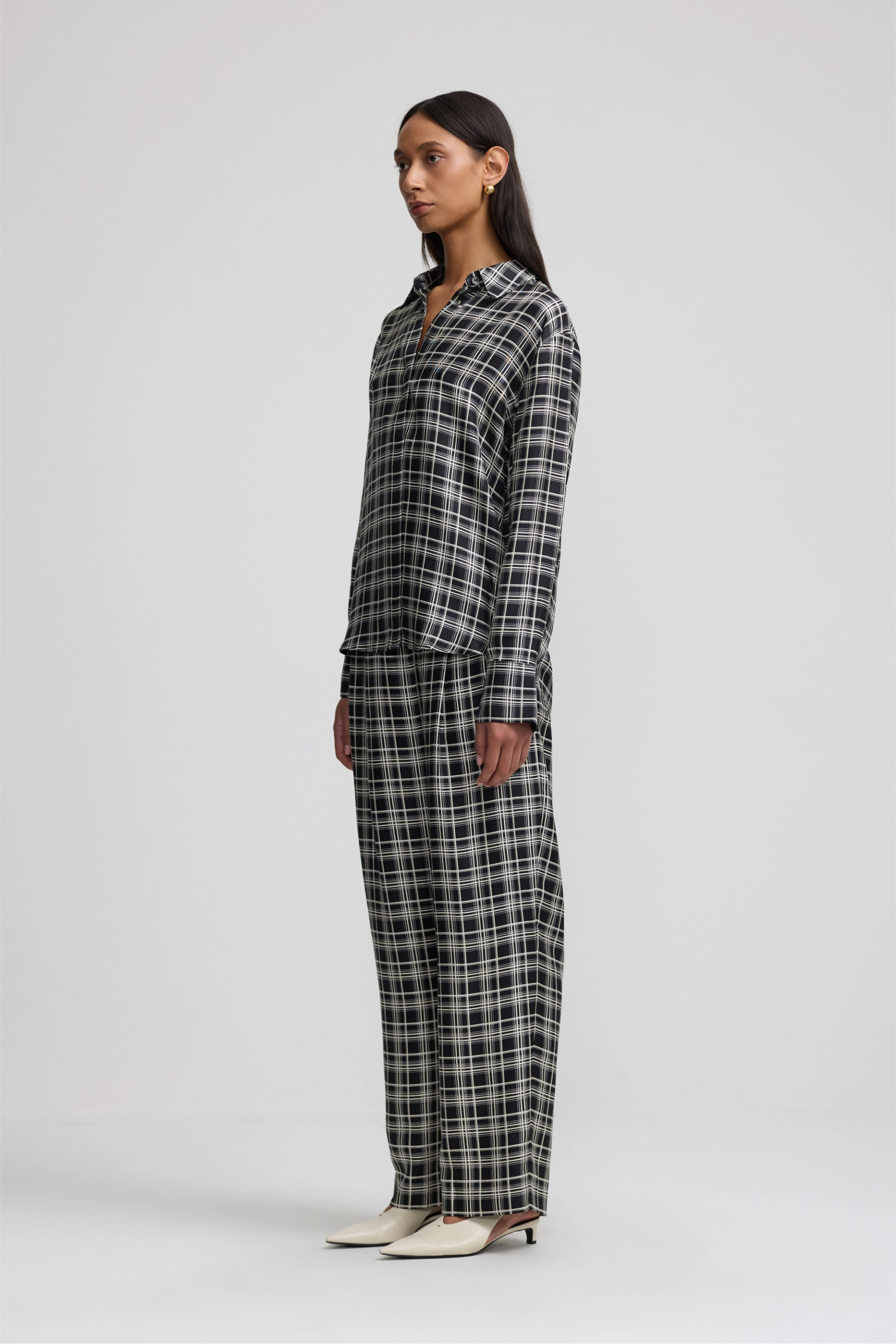 Hero Shirt - Little Checkmate Silk Twill