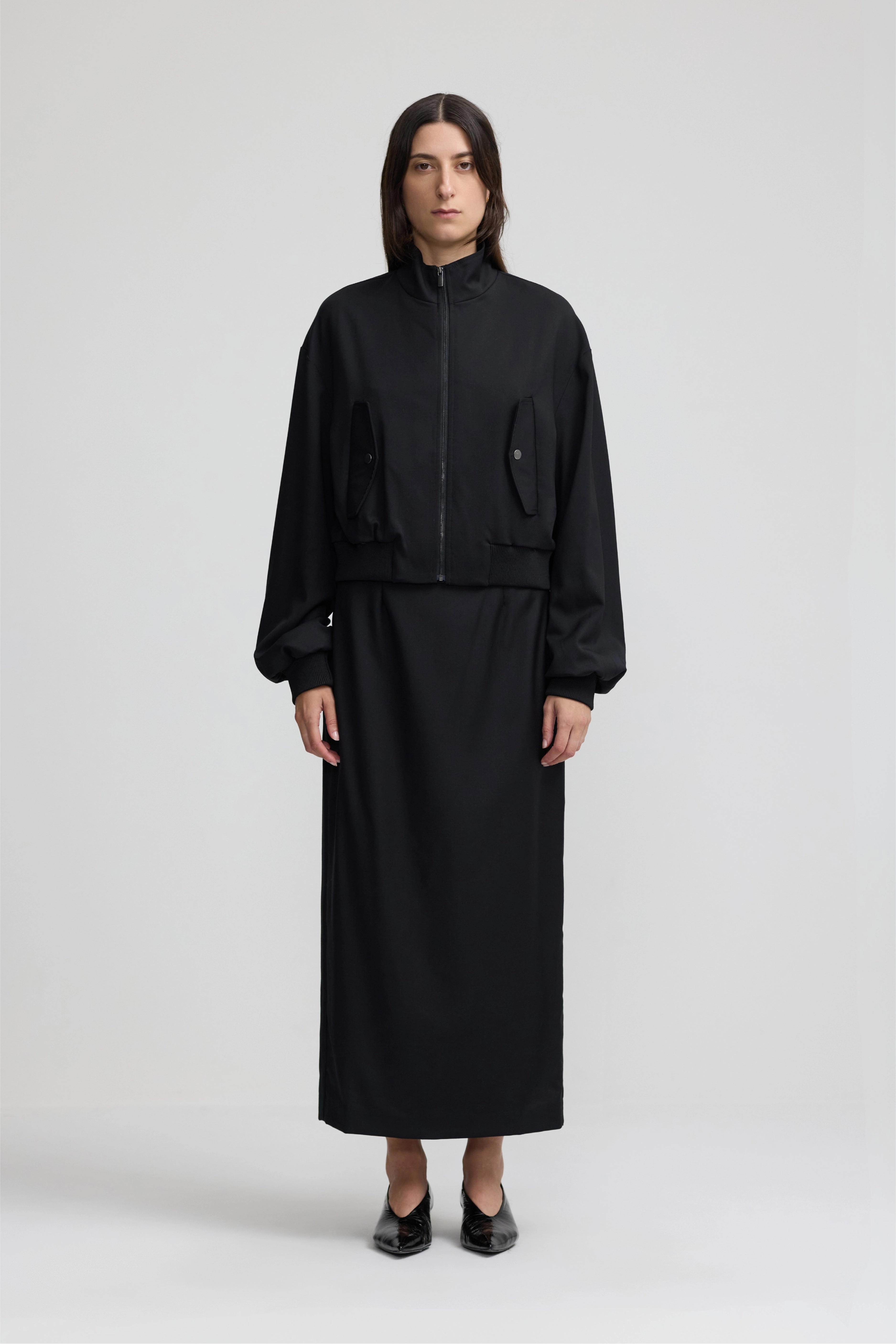 Baby Bomber - Black Wool
