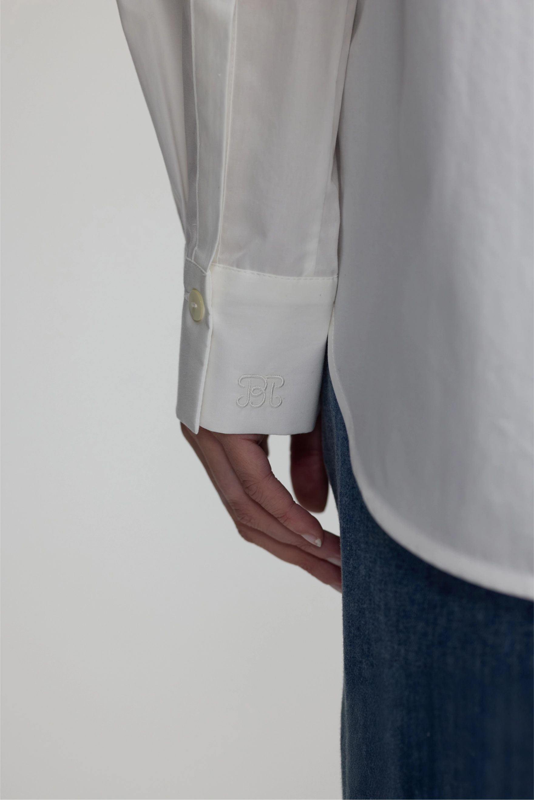Tuxedo Shirt - White Cotton