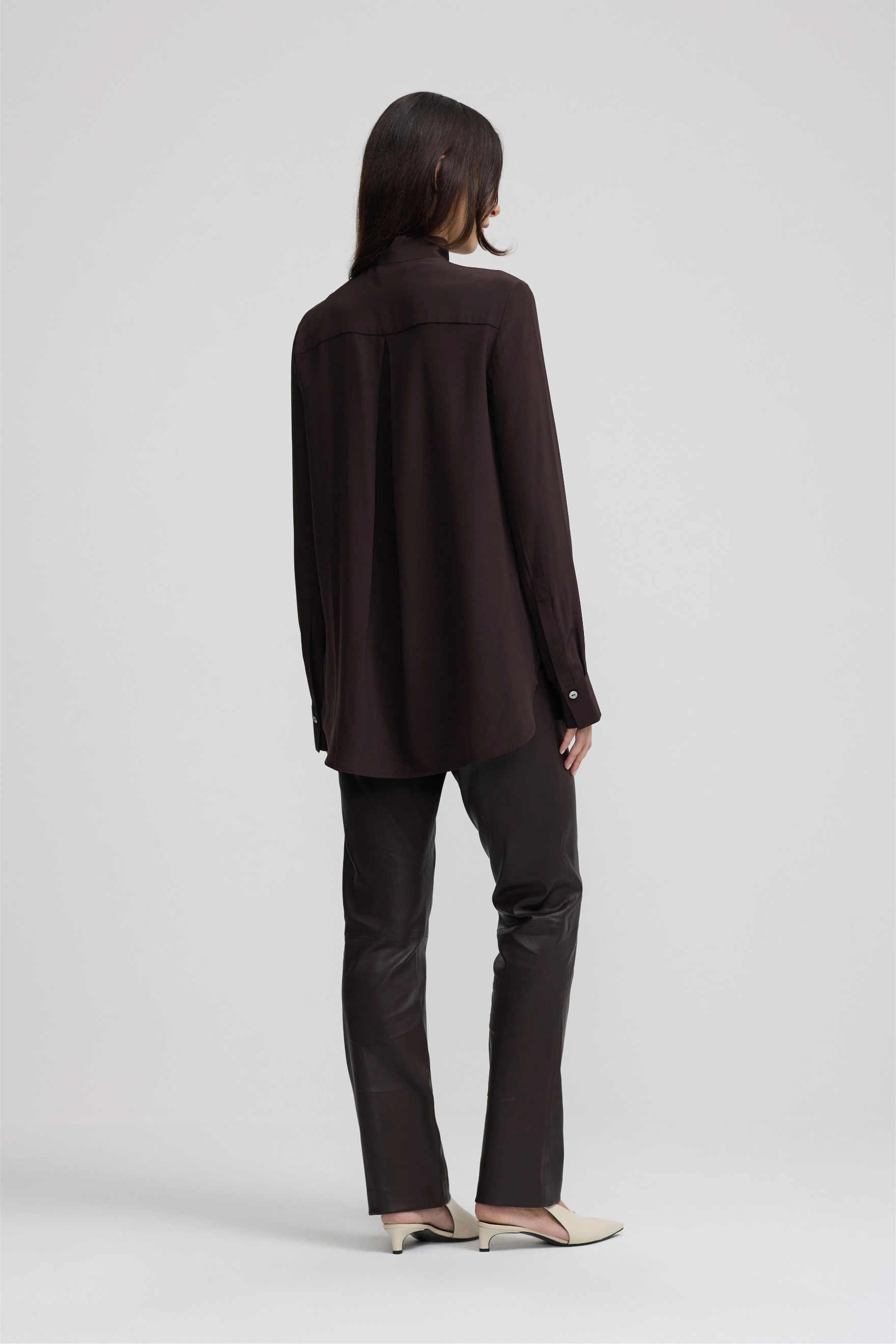 Tuxedo Shirt - Espresso Silk