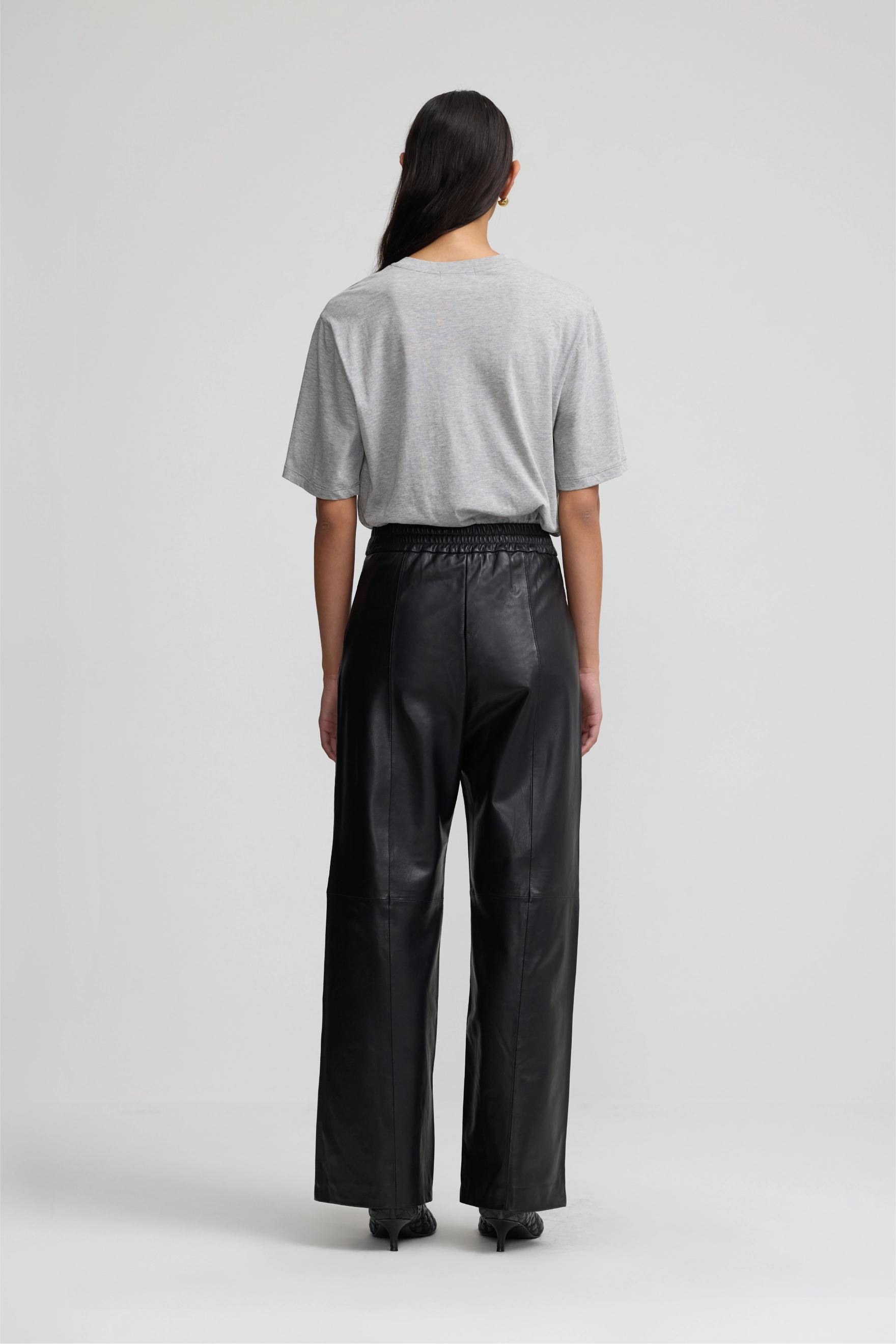 Relaxed Leather Pant - Black