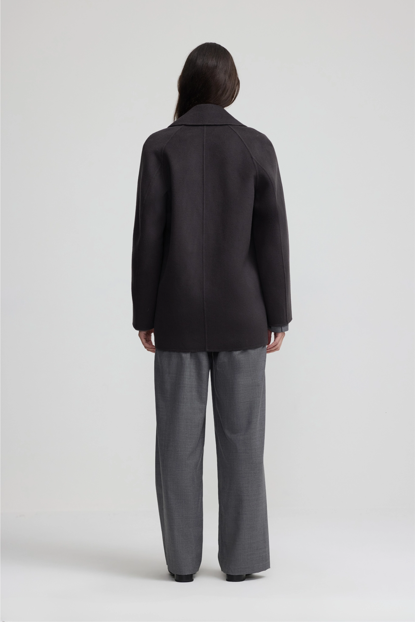 Cashmere Peacoat - Dark Chocolate