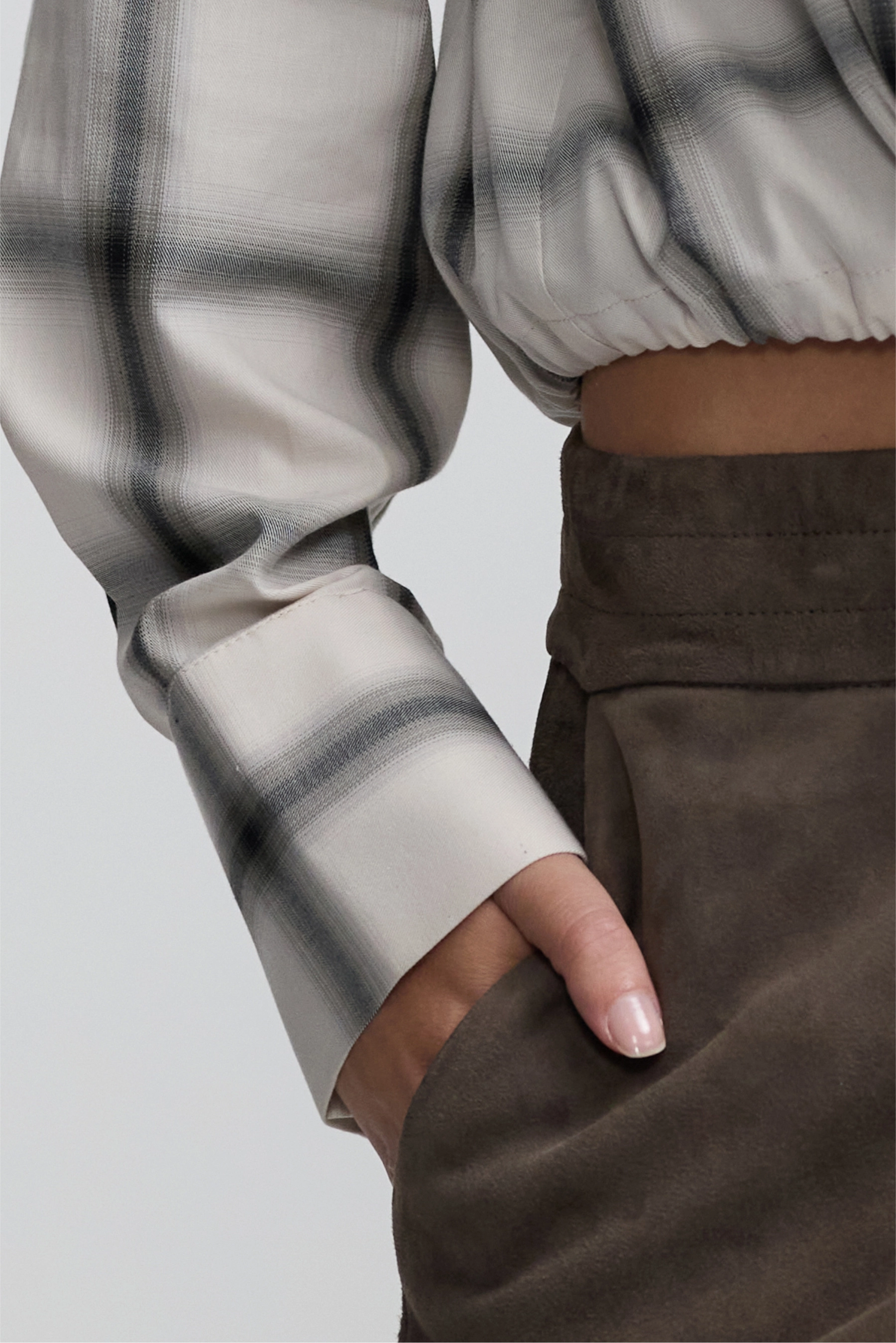 Drawstring Shirt - Off White Cotton