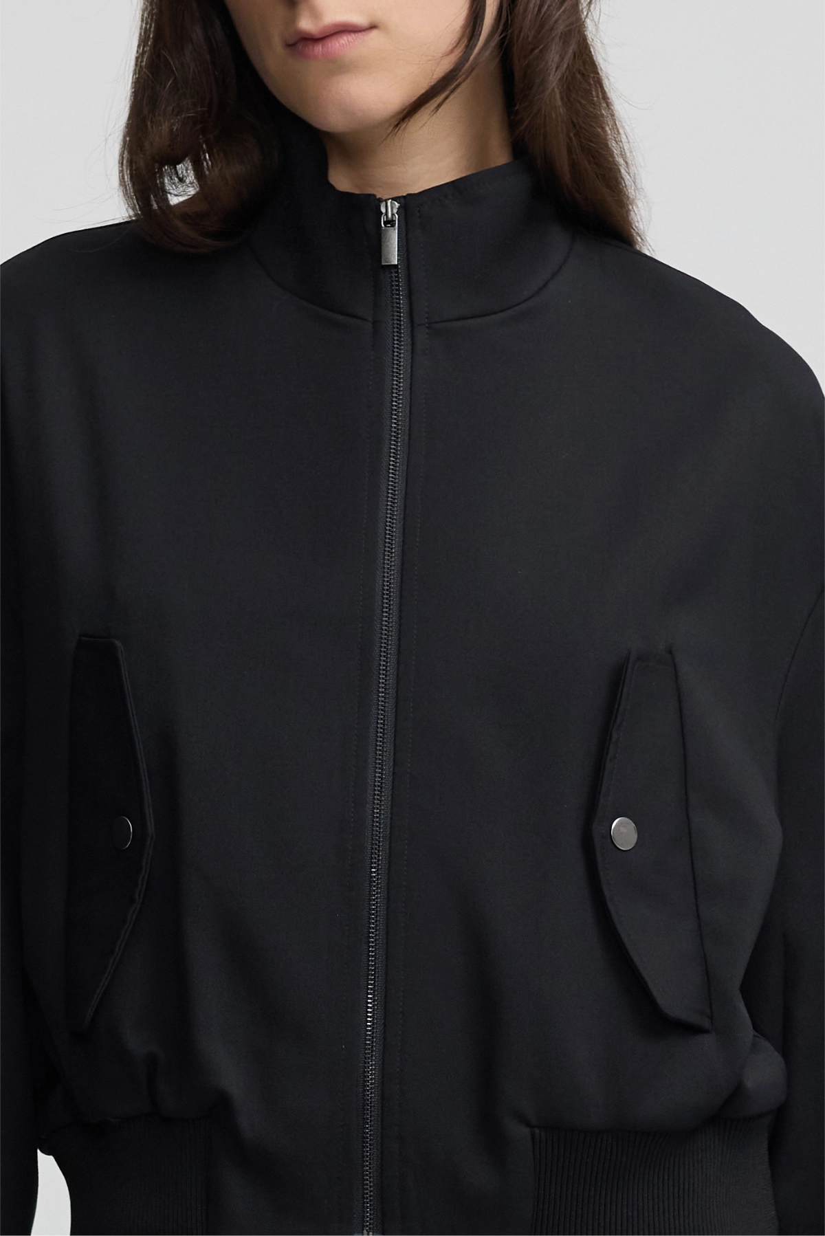 Baby Bomber - Black Wool