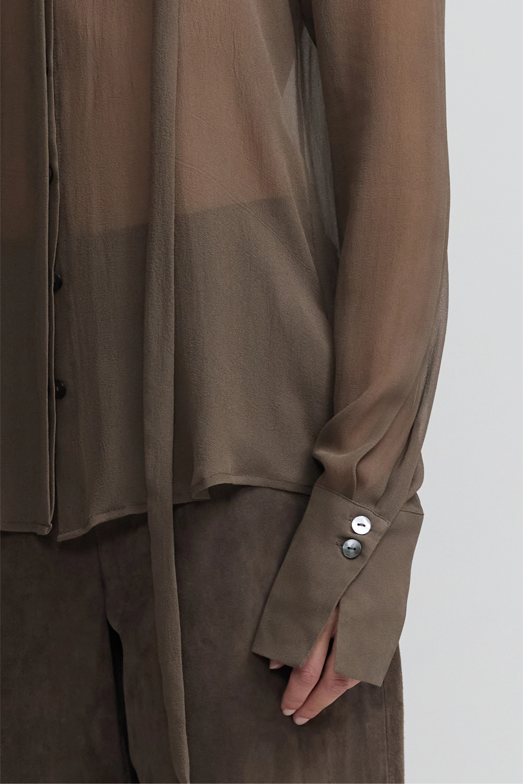 Perfect Shirt 2.0 - Dark Moss Georgette