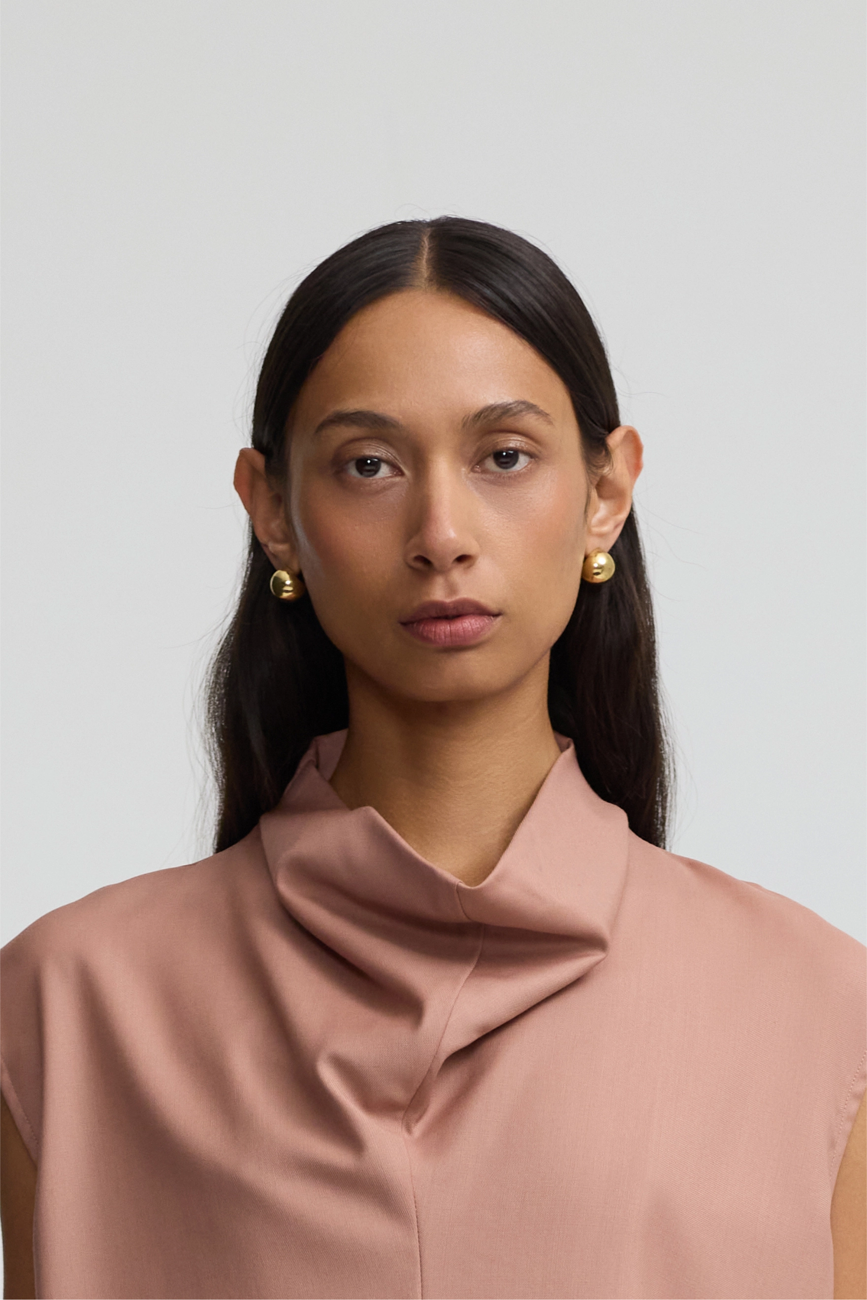 Cowl Top - Faded Rose Wool