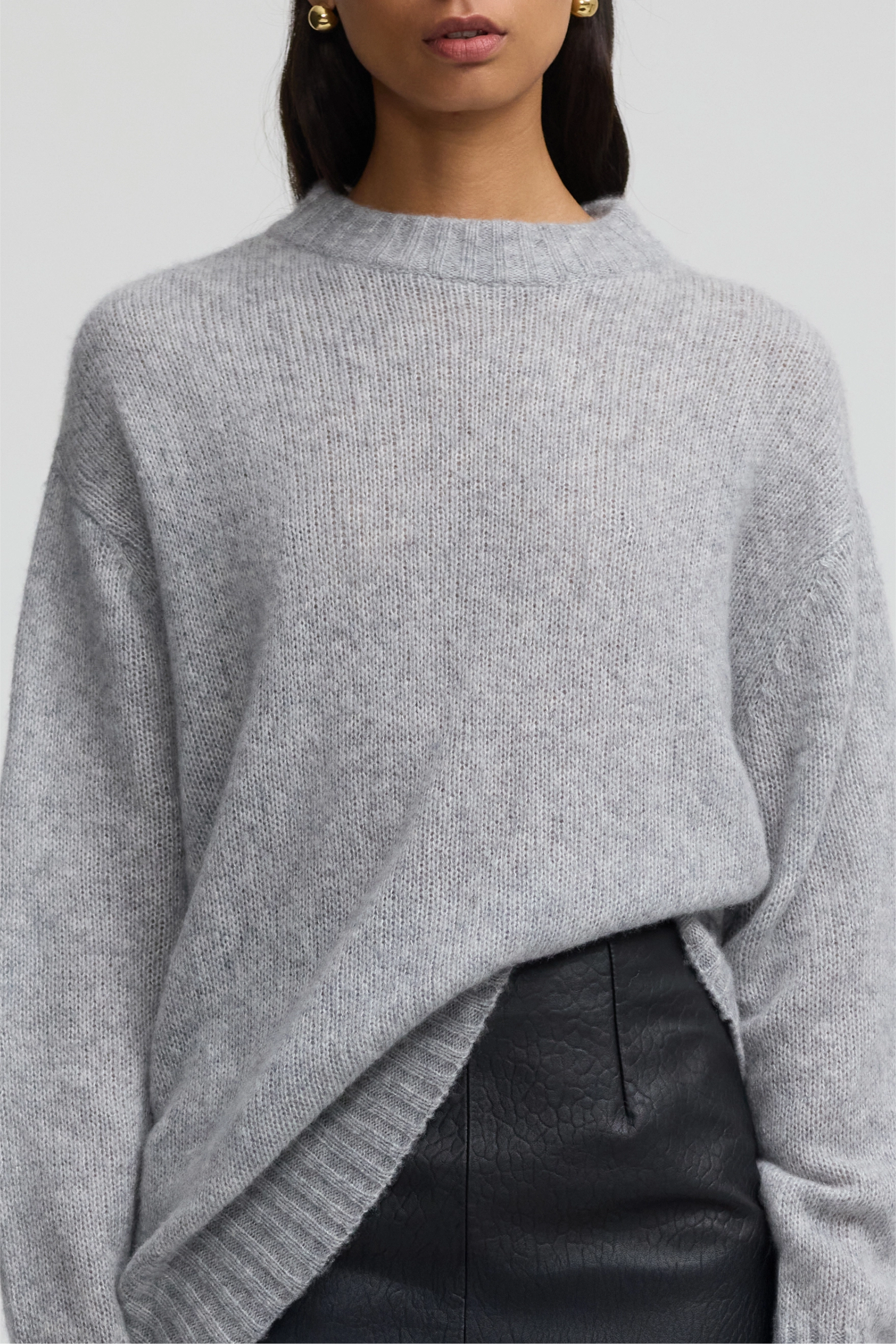 Cashmere and Silk Slouch - Flint