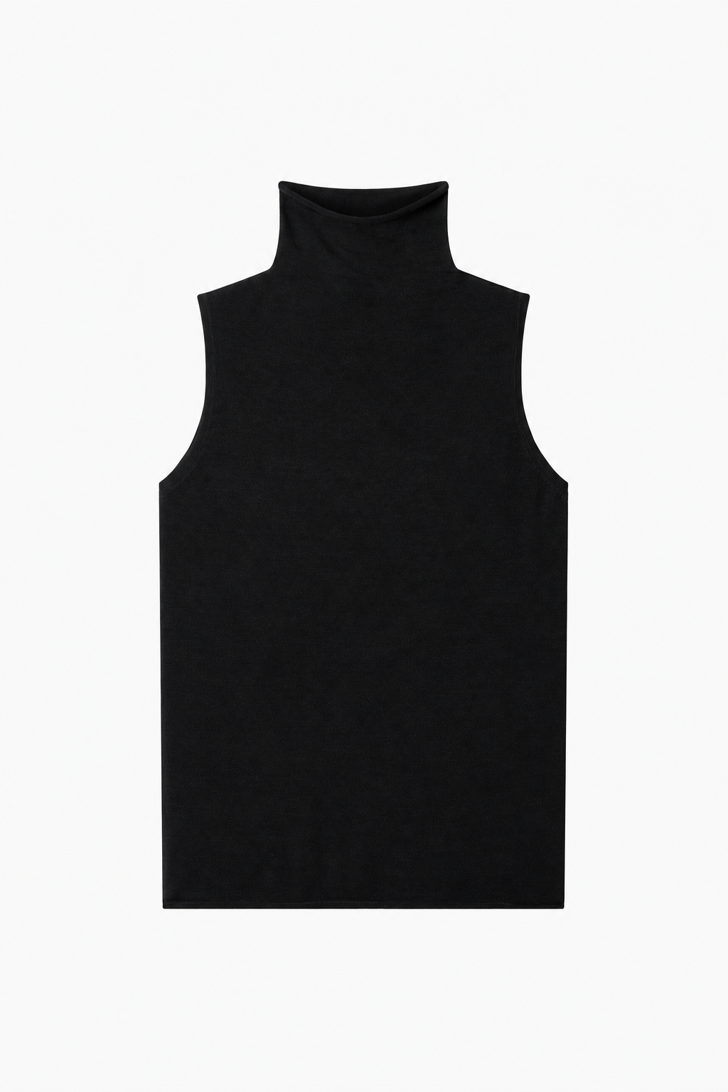 Cashmere Sleeveless Top - Black