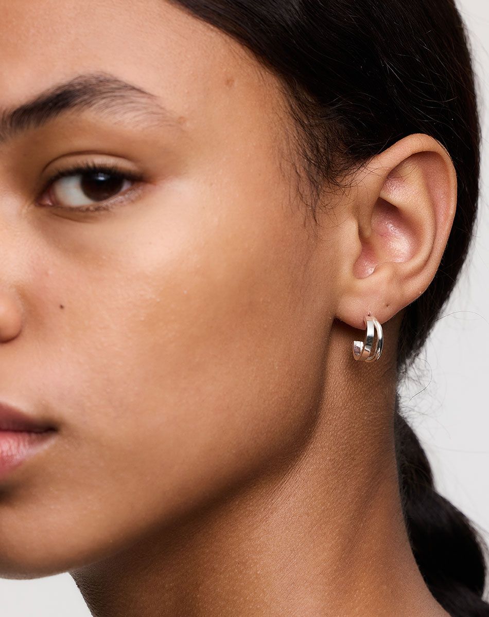 Meadowlark Small Bliss Hoops - Silver