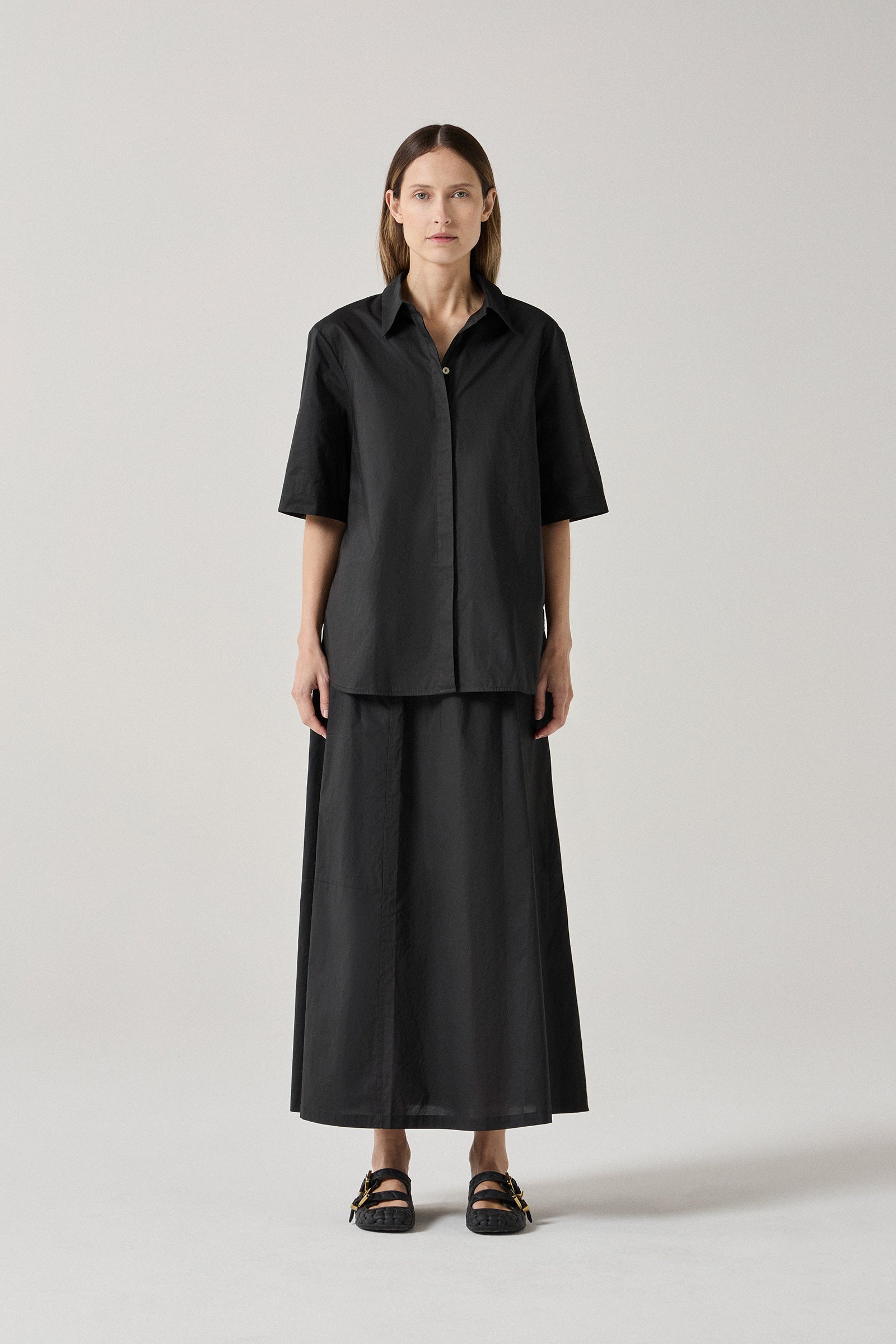 Easy Skirt - Black Cotton