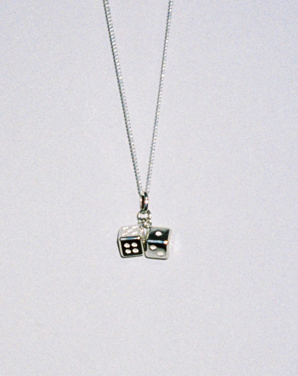 Meadowlark Dice Charm Necklace - Sterling Silver