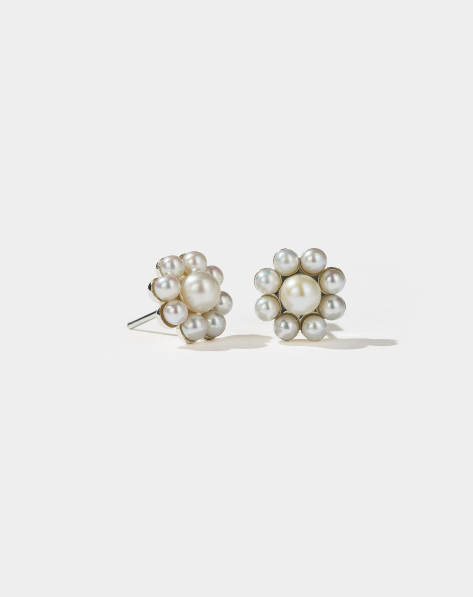 Meadowlark Emile Studs - Silver (flatlay, duplicate)