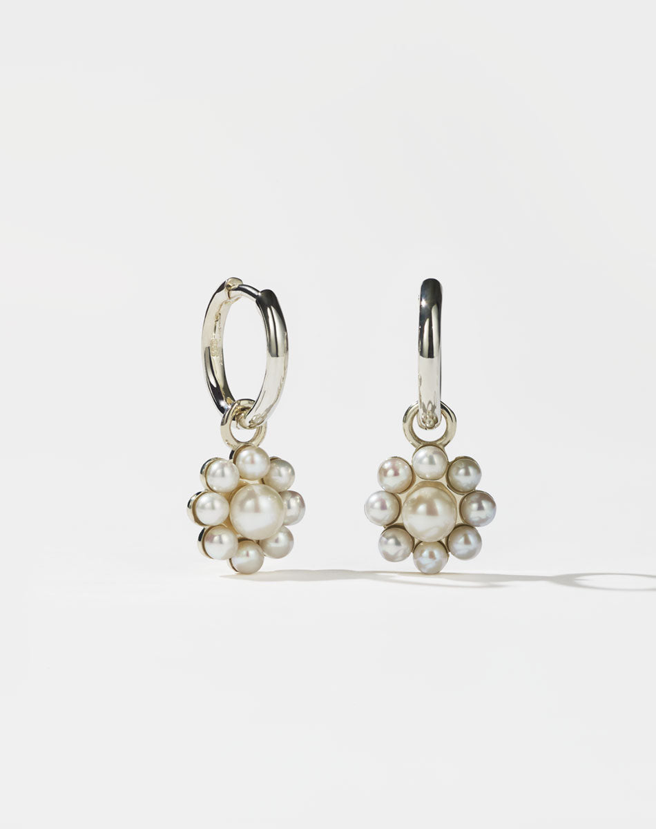 Meadowlark Emile Charm Earrings - Silver (flatlay)
