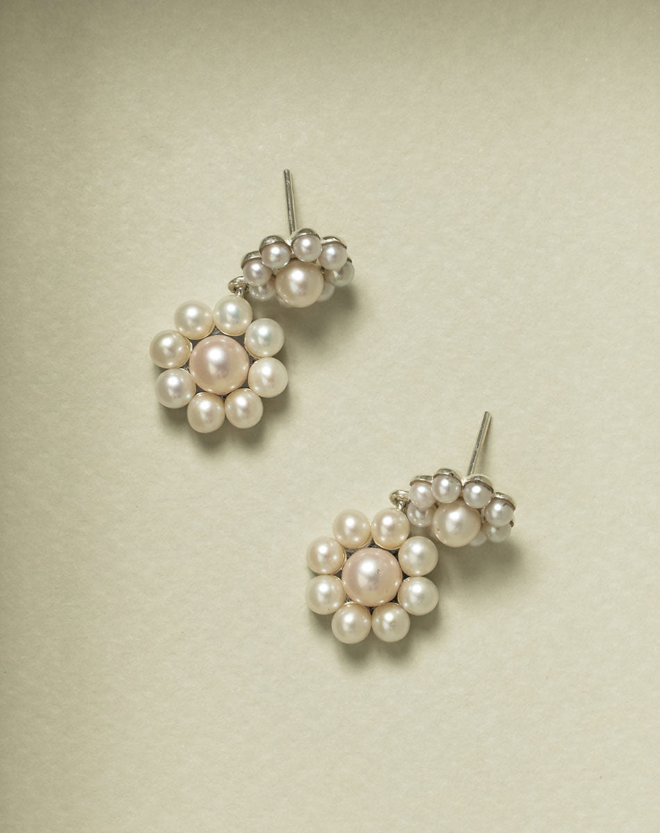 Meadowlark Emile Double Drop Earrings - Silver (still life alt)