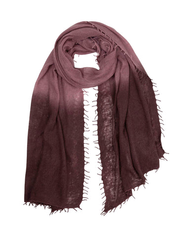 Felted Pure Cashmere Scarf - Dusty Rose/Burgundy