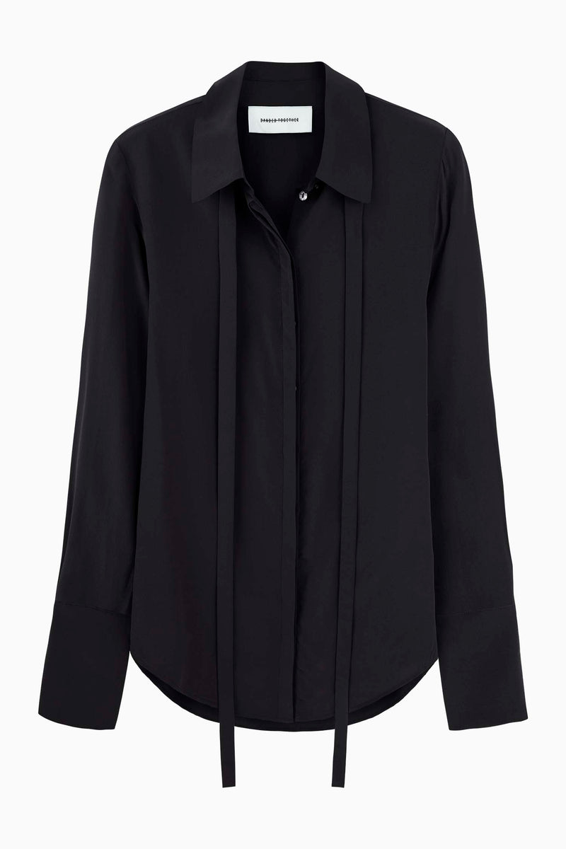 Black Silk Shirt | Relaxed Classic Button Down | Banded Together