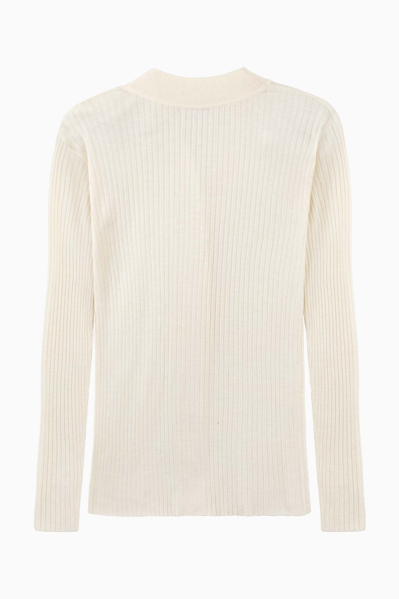 Ribbed Cashmere Cardigan - Cream